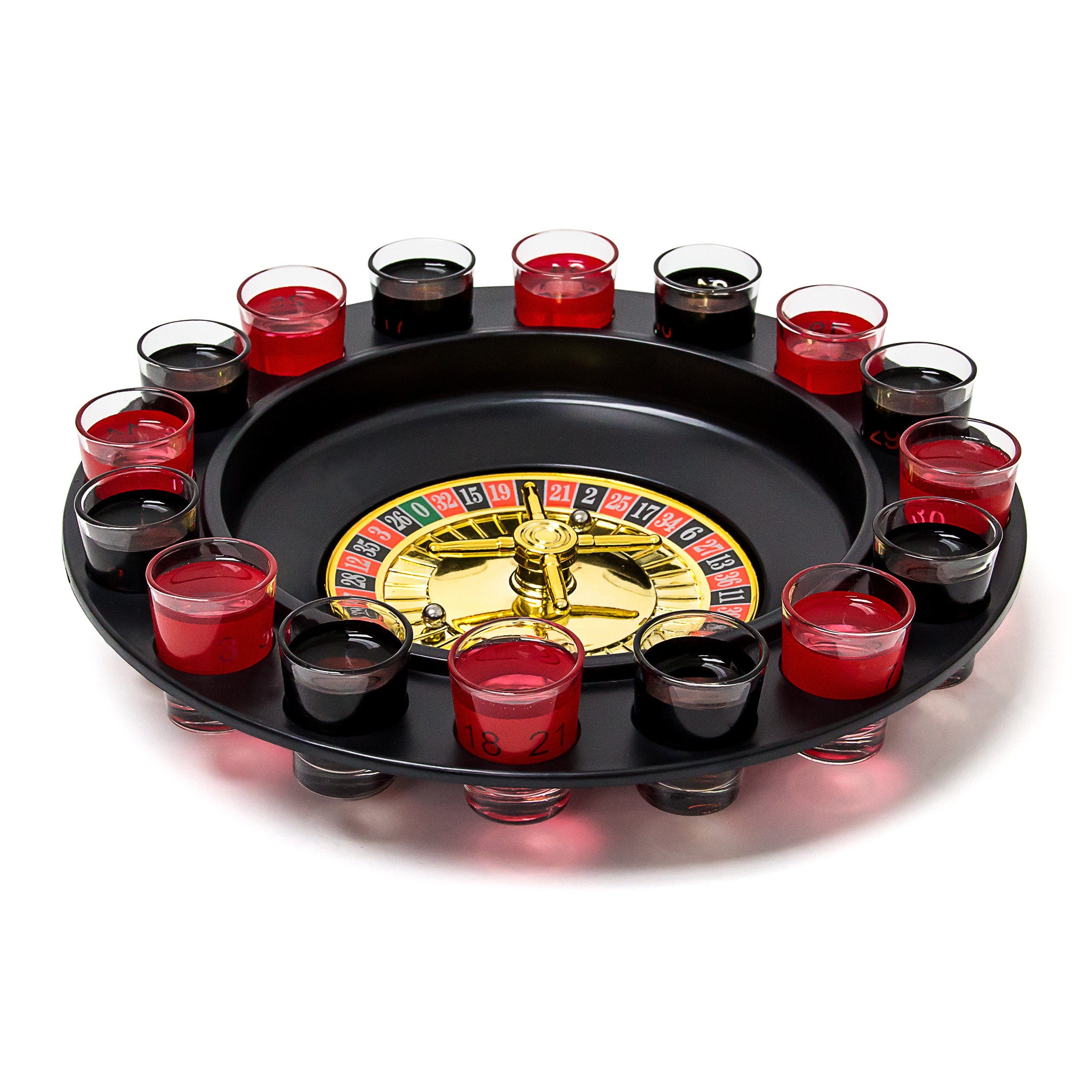 Gläser-Set Roulette Trinkspiel