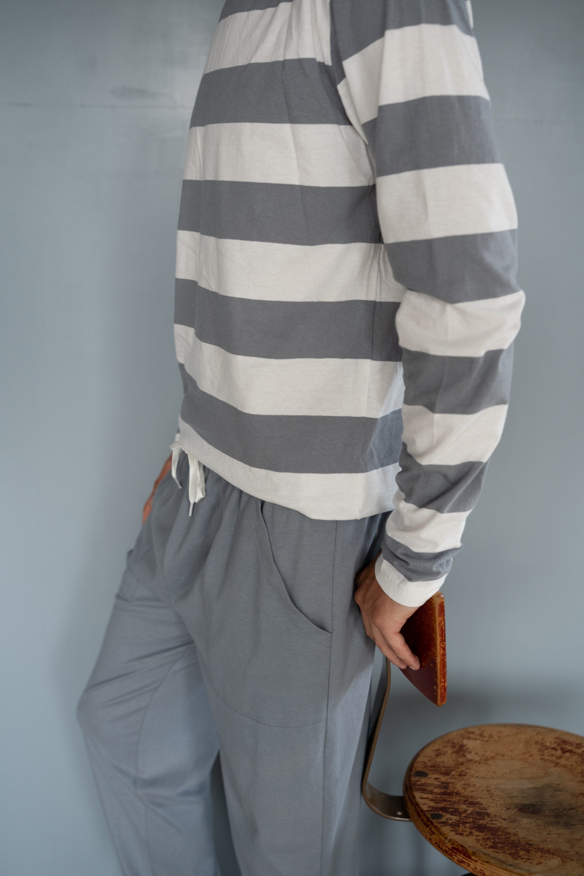 Phil & Co. Pyjamaoberteil Chill Trek (Packung, 1-tlg., 1-teilig) Herren Schlafanzugshirt Langarm Baumwolle Shirt