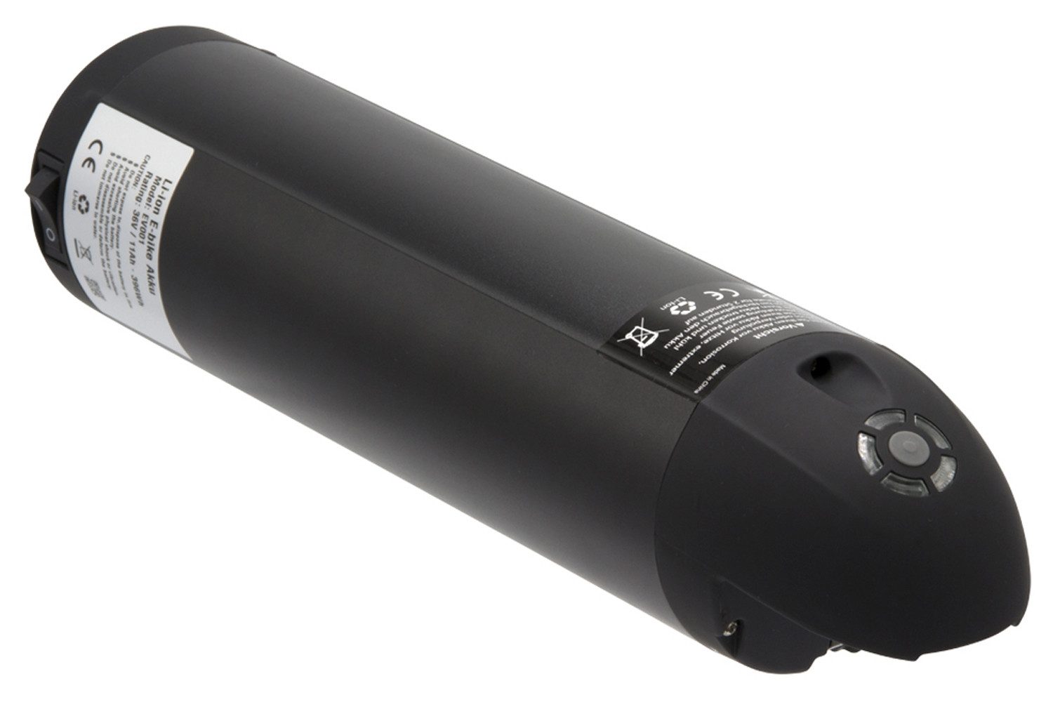 Maratron Trinkflaschen (36cm 400Wh) E-Bike Akku (1 St), E-Bike Pedelec Akku 36V 11Ah Bottle type mit Halterung