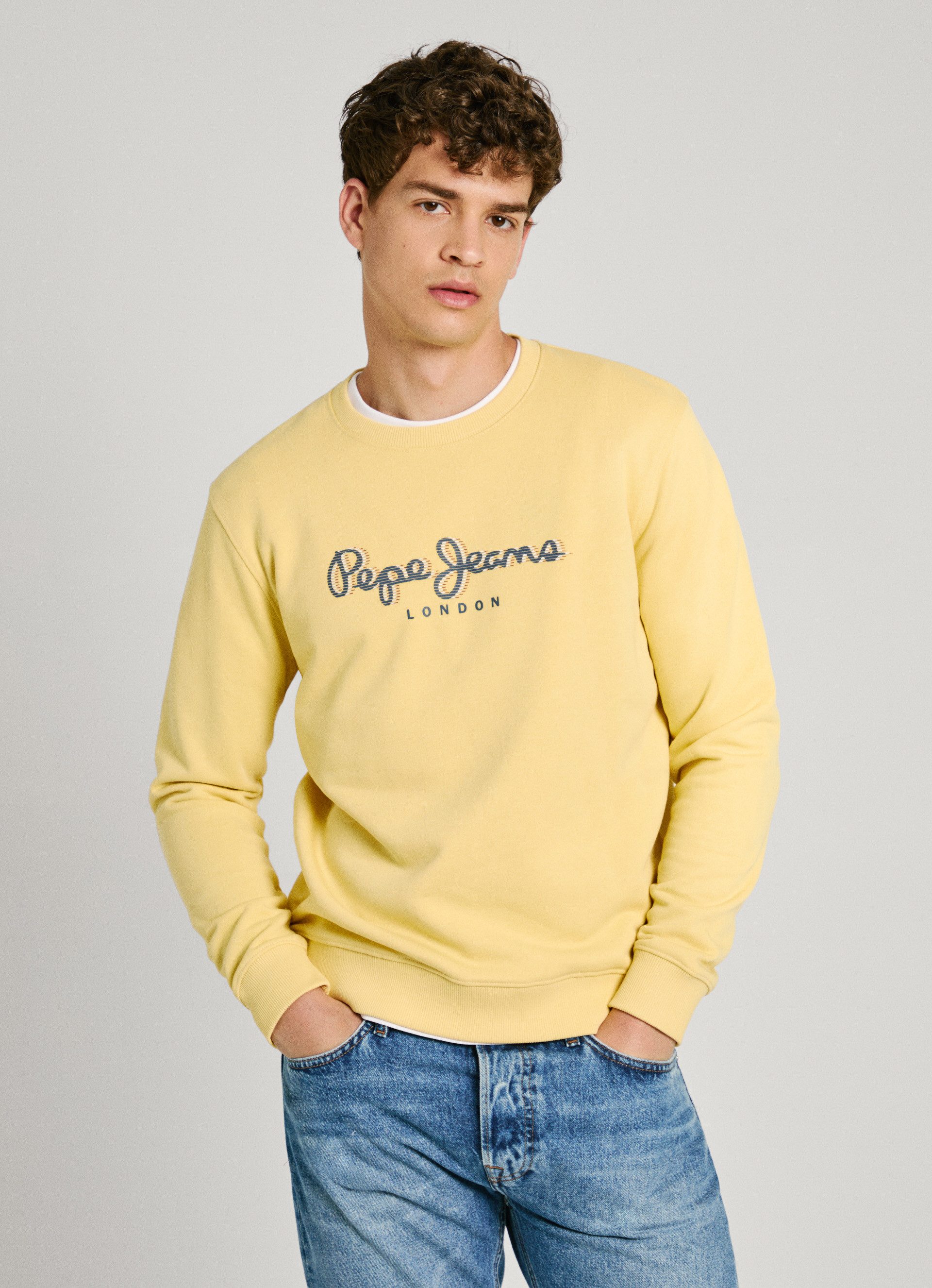 Pepe Jeans Telio Crew – Maglia Girocollo In Cotone Per Bambini E Ragazzi, Con Logo Ricamato
