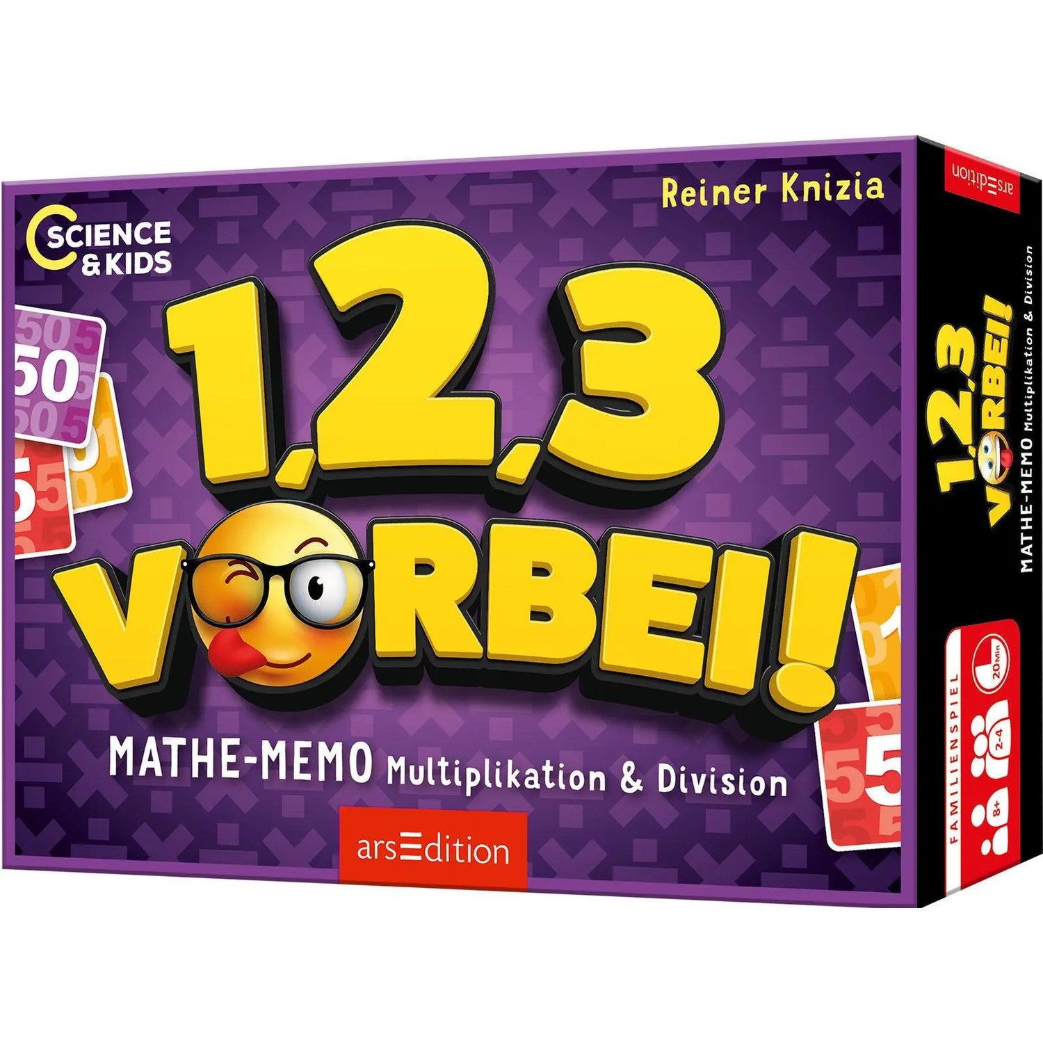 Ars Edition Spiel Science & Kids - 1, 2, 3 ... vorbei! Mathe-Memo Multiplikation &...