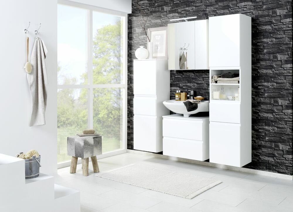HELD MÖBEL Spiegelschrank Cardiff 60 cm inkl. Beleuchtung weiß