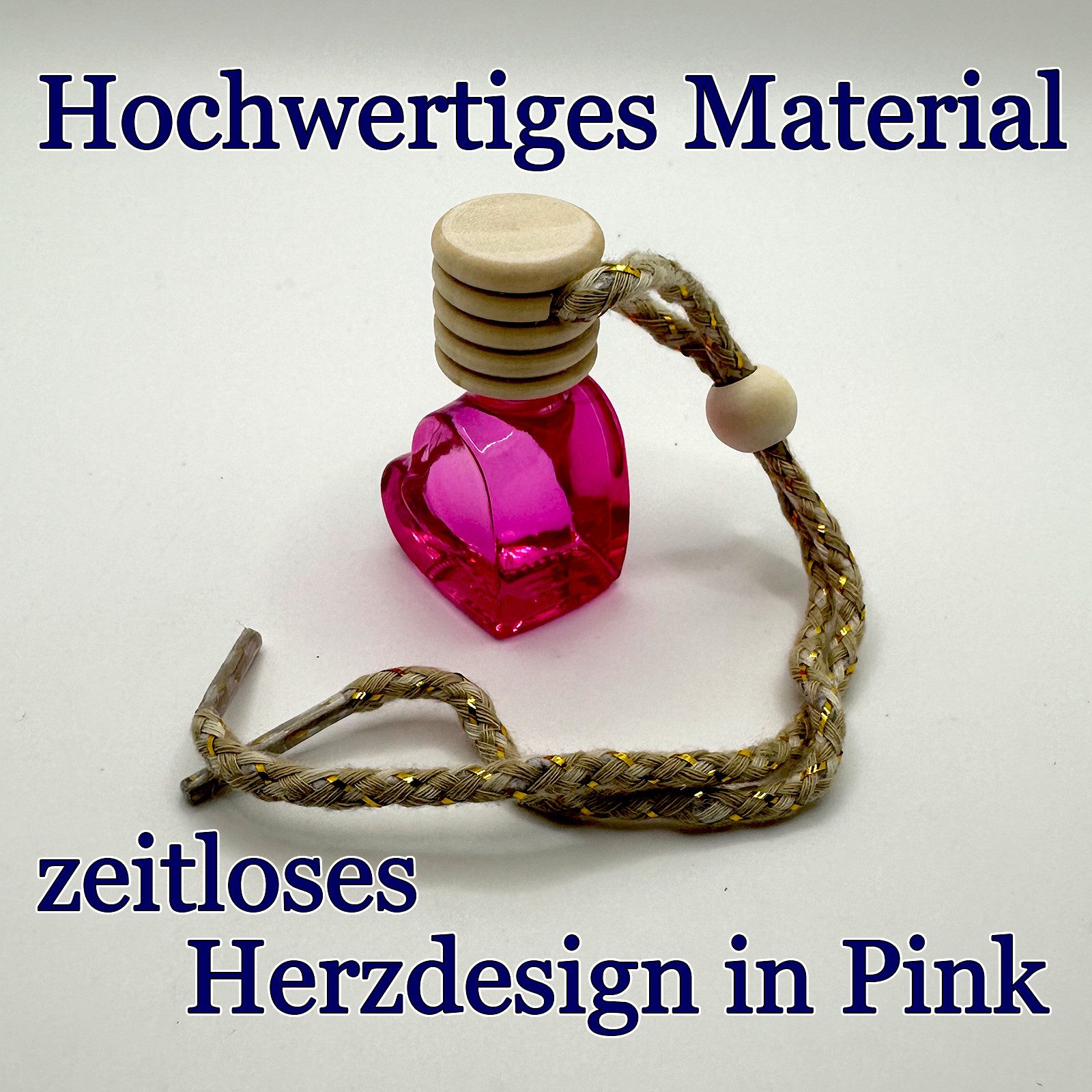 WonderWax Raumduft WonderWax® Auto Duft Herz Pink 6 ml, Innenraum Deko (Pfirsich & Pistaziencreme), Duftrichtung: Pfirsich und Pistaziencreme