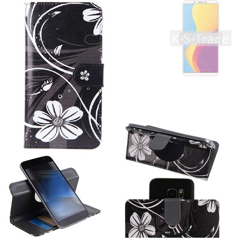 K-S-Trade Handyhülle für Huawei Y6s, Schutzhülle Handyhülle Hülle 360° Wallet Case ''Flowers''