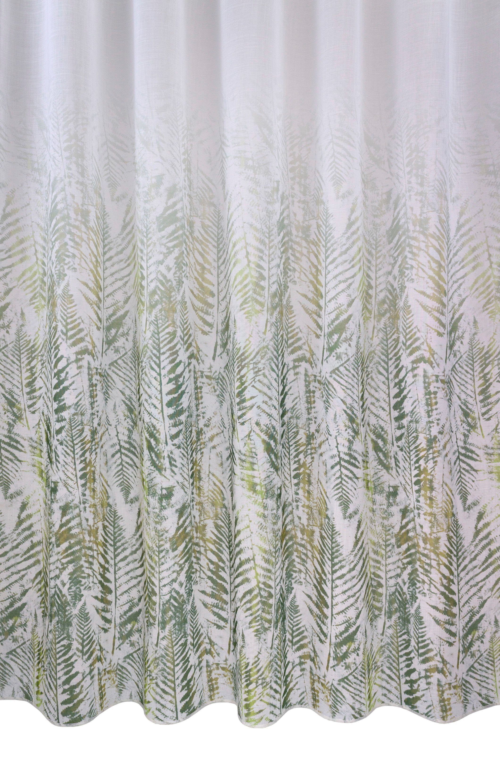 VHG, Fern grün halbtransparent (1 St), Ösen Vorhang Leaf,