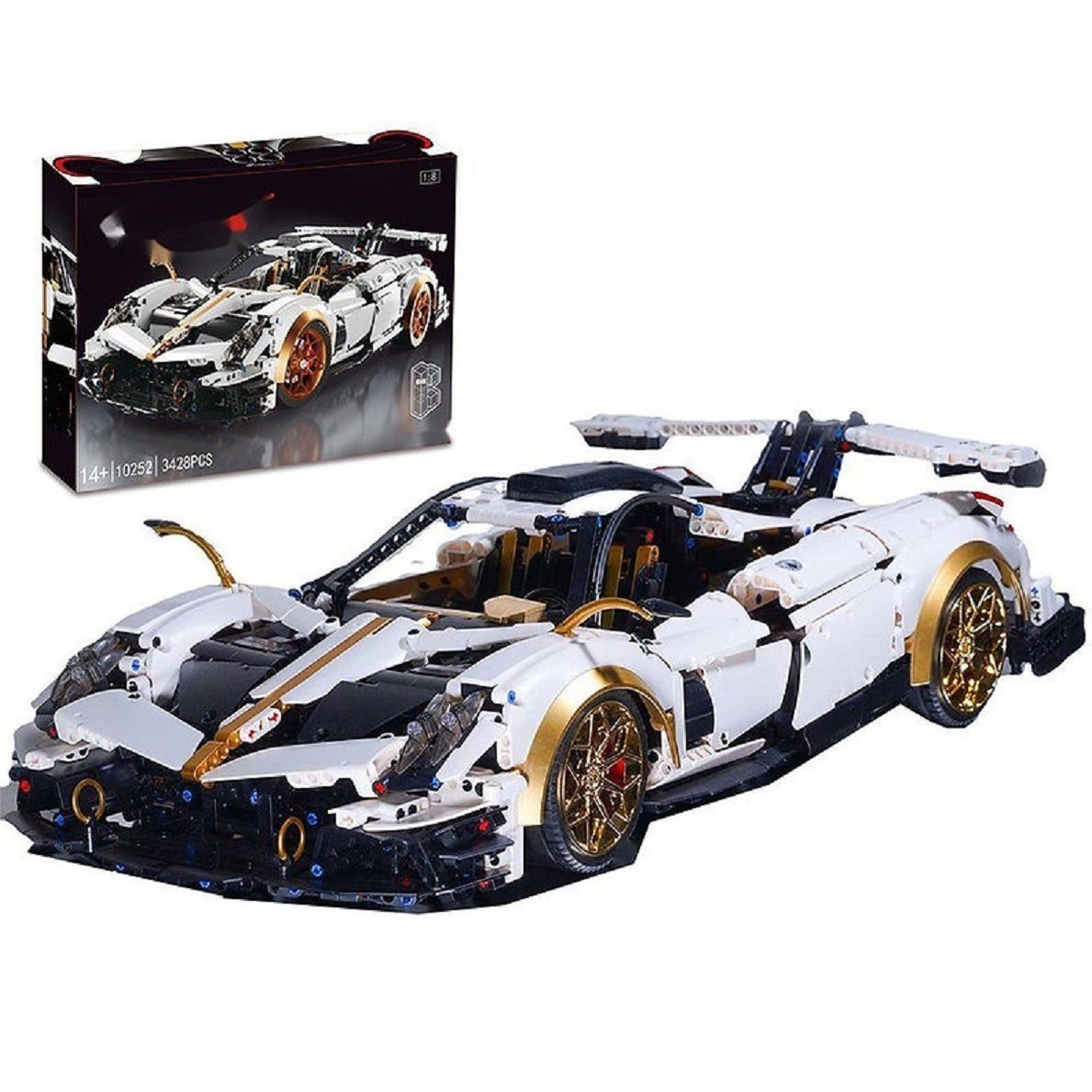 KBOX Kbox 10252 Huayra Hyper Car 3.428 Teile Konstruktionsspielsteine, (3428 St)