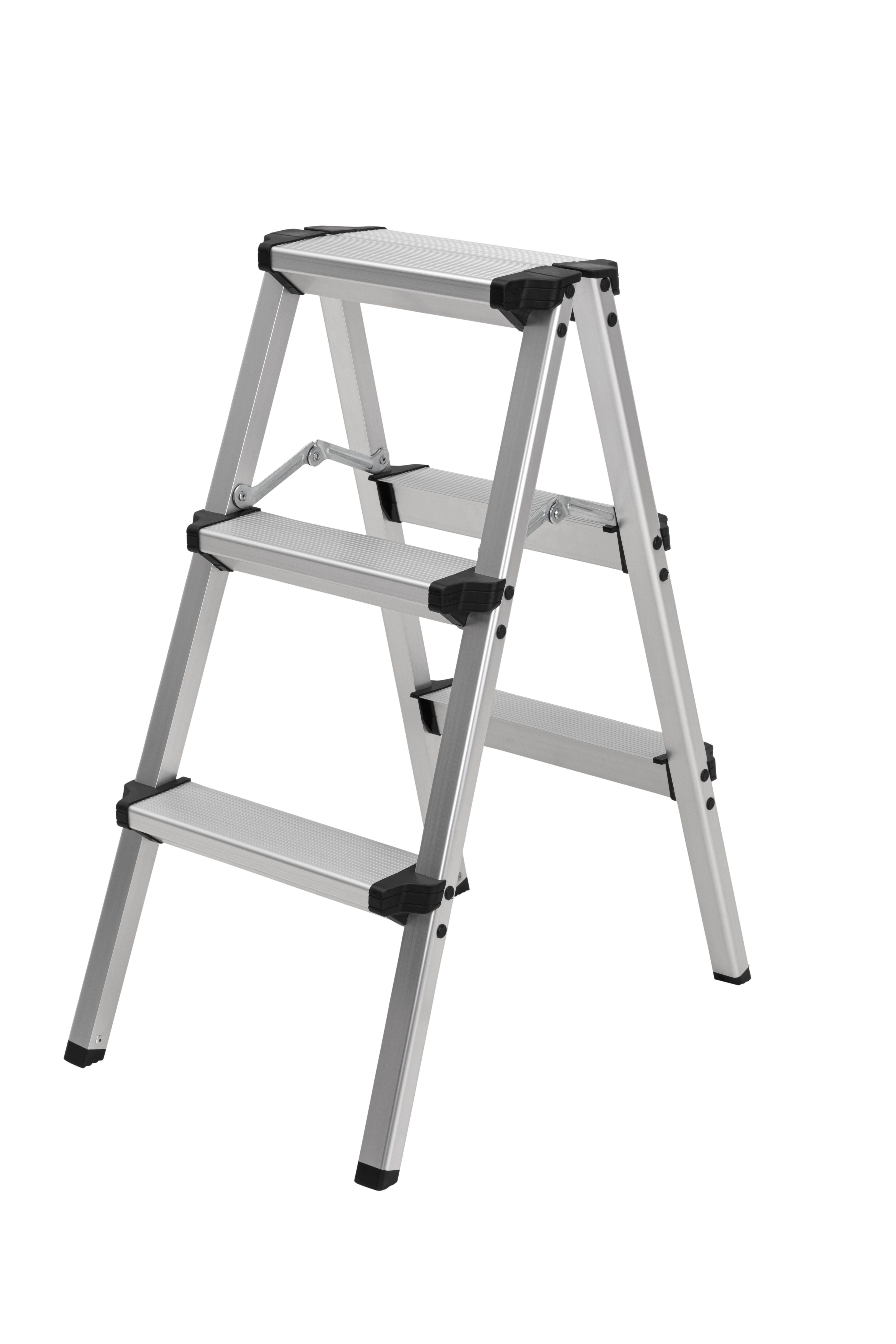 Trittleiter Klapptritt Leiter CF-131A - 3 J. Garantie - 2-5 Stufen - Aluminium