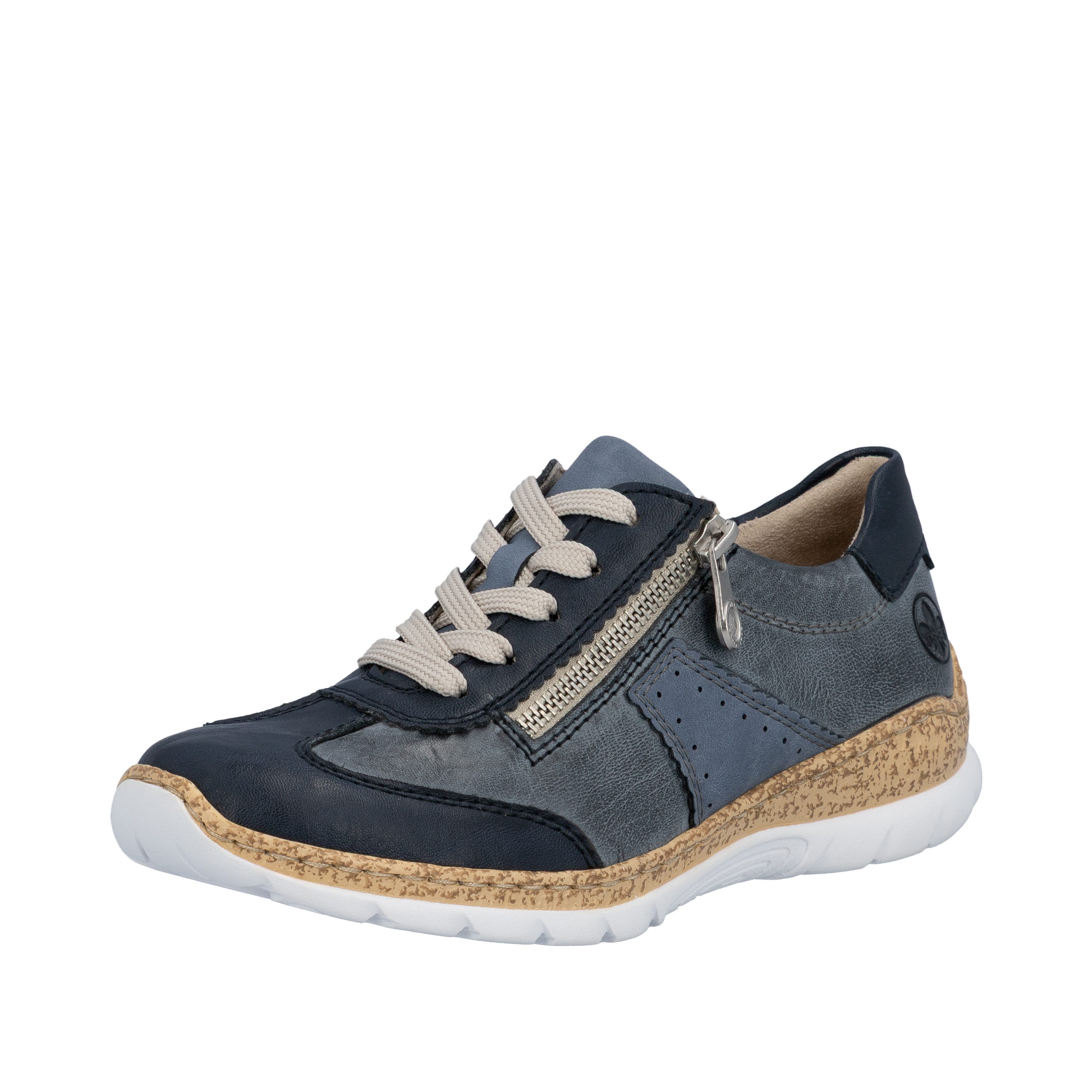 Rieker Sneaker Schnürschuh, Halbschuh, Casual-Sneaker mit Reißverschluss