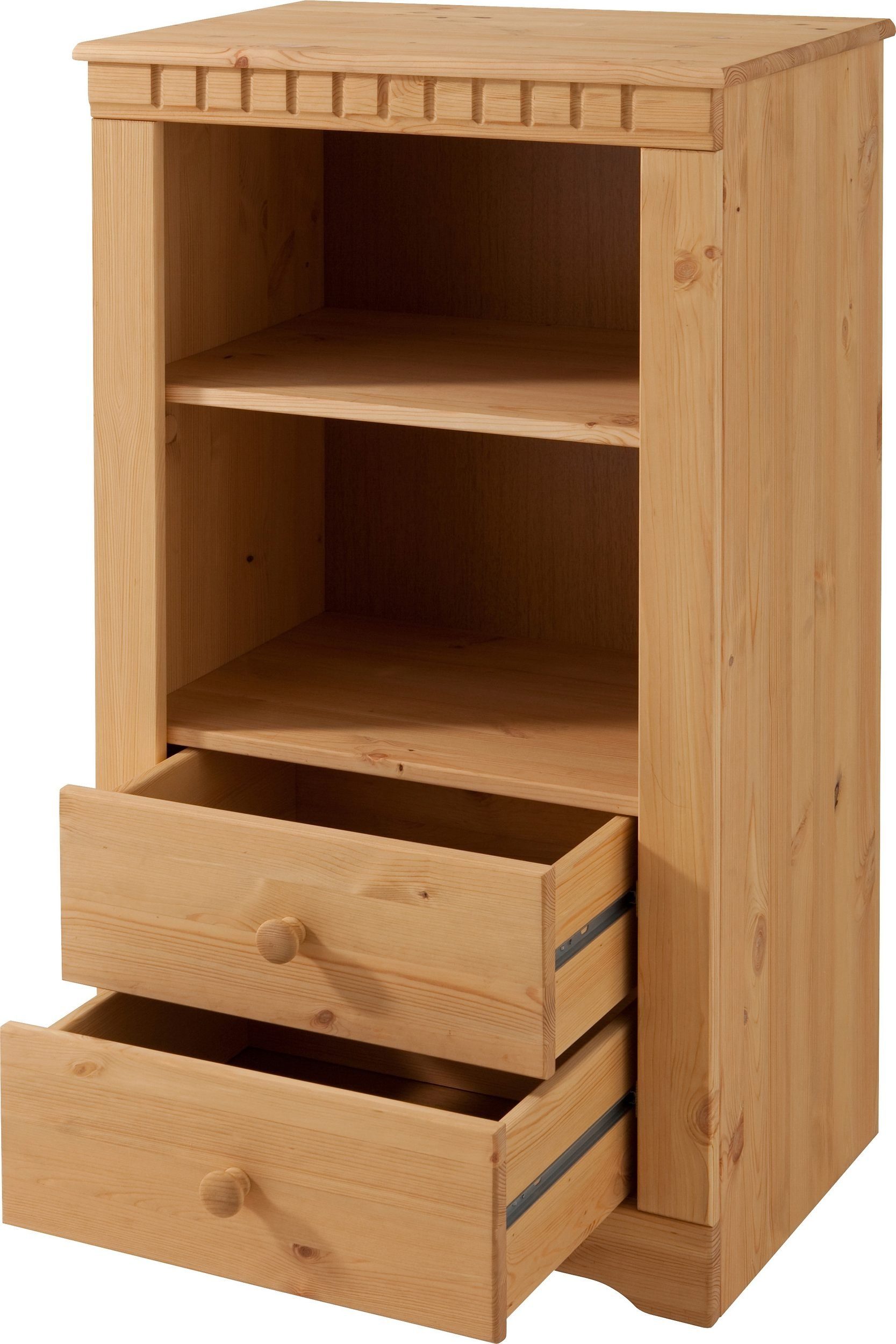 loft24 Standregal Claire, Bücherregal, Kiefer Massivholz, 2 Schubladen, Lan günstig online kaufen