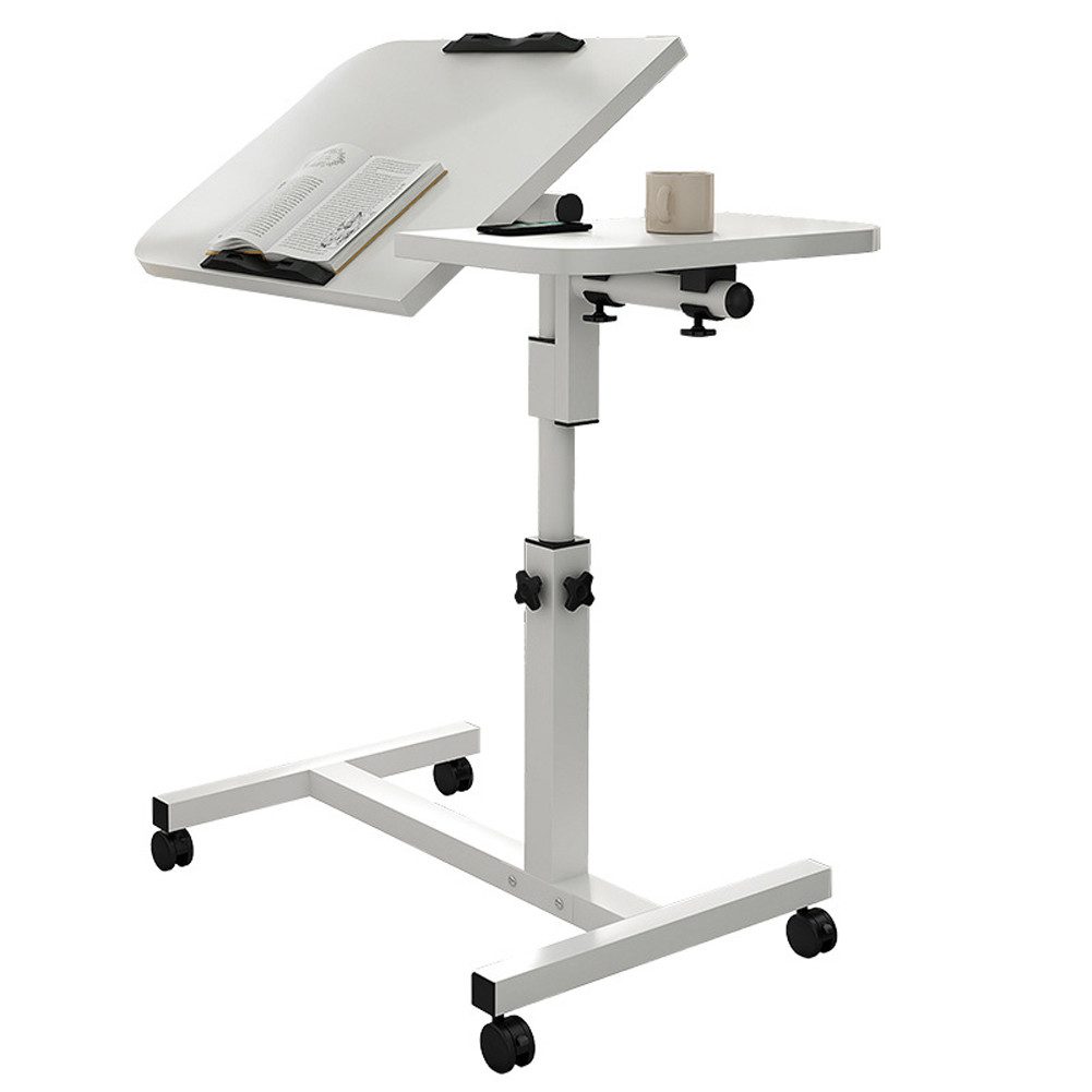 GarveeMore Beistelltisch Höhenverstellbar C-Form Laptoptisch Bett Sofa,mit Rollen, kippbarer Überbetttisch für Couch,Home Office,Krankenhaus
