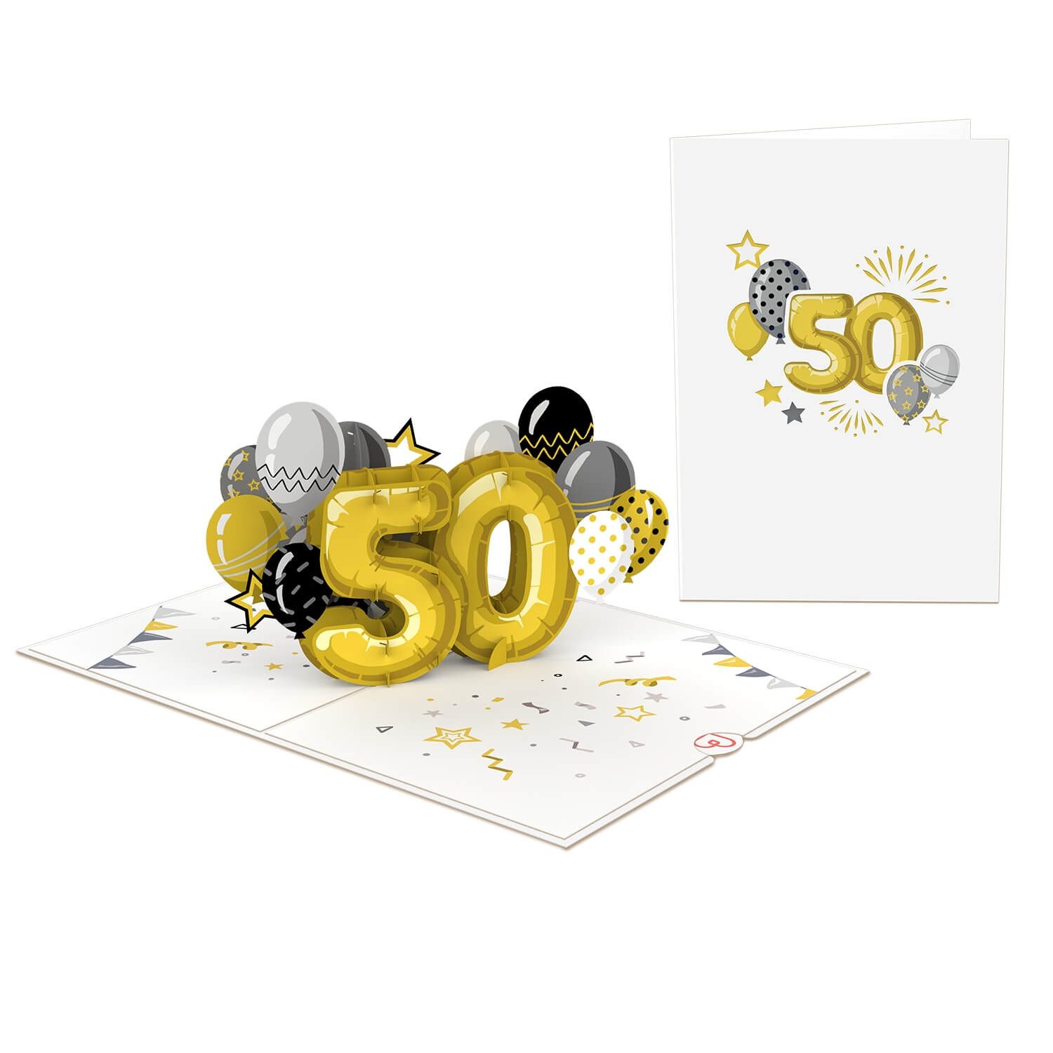 papercrush Geburtstagskarte 50. Geburtstag Pop-Up Karte