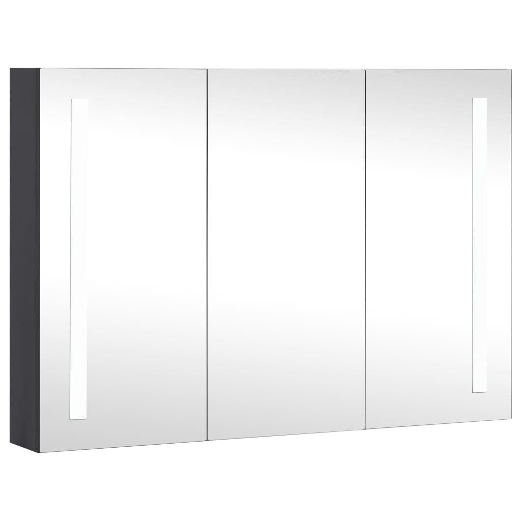 vidaXL Spiegelschrank LED Bad Spiegelschrank 89x14x62 cm Badezimmer LED-Beleuchtung Spiegel