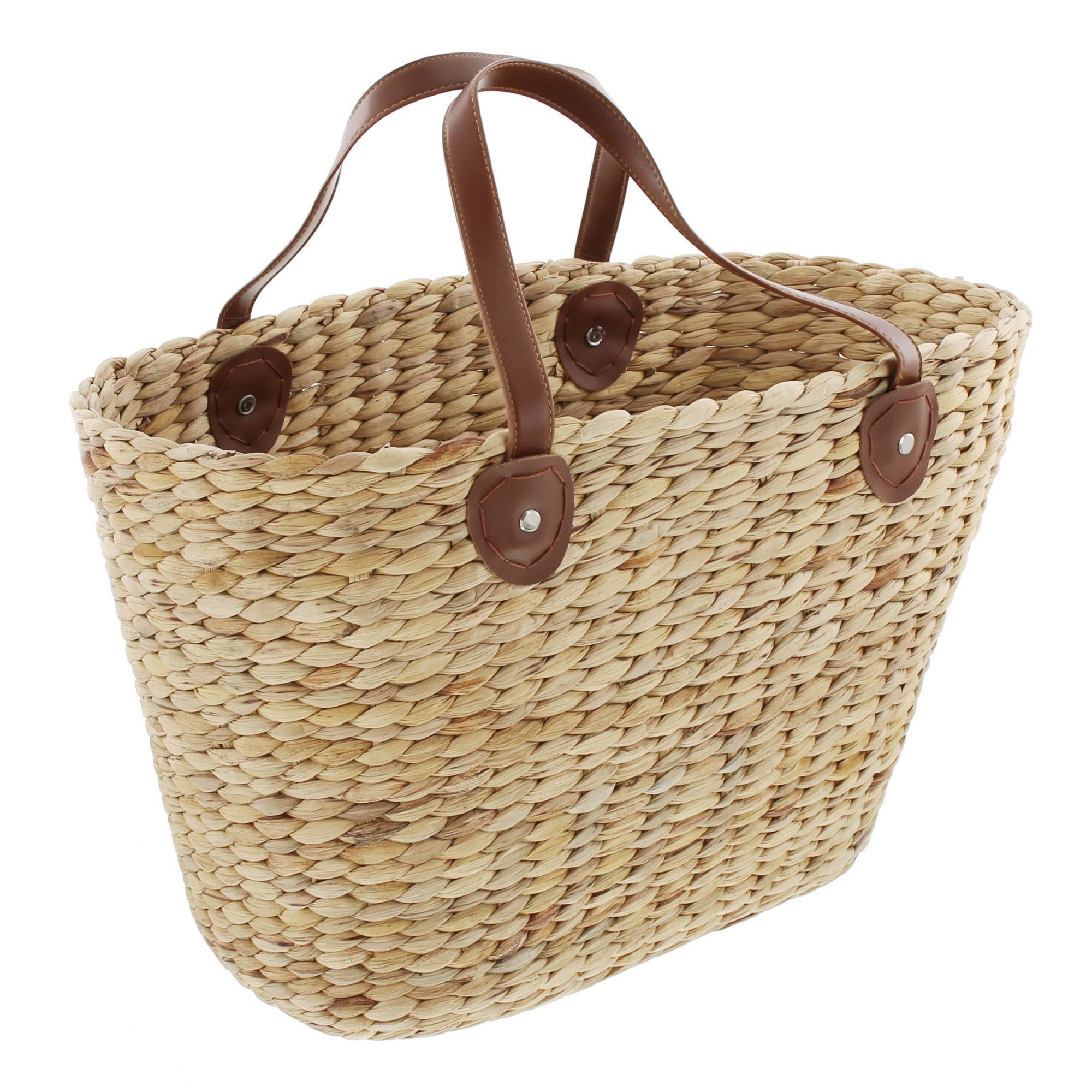 Frank Flechtwaren Schultertasche, Einkaufstasche Naturoptik günstig online kaufen