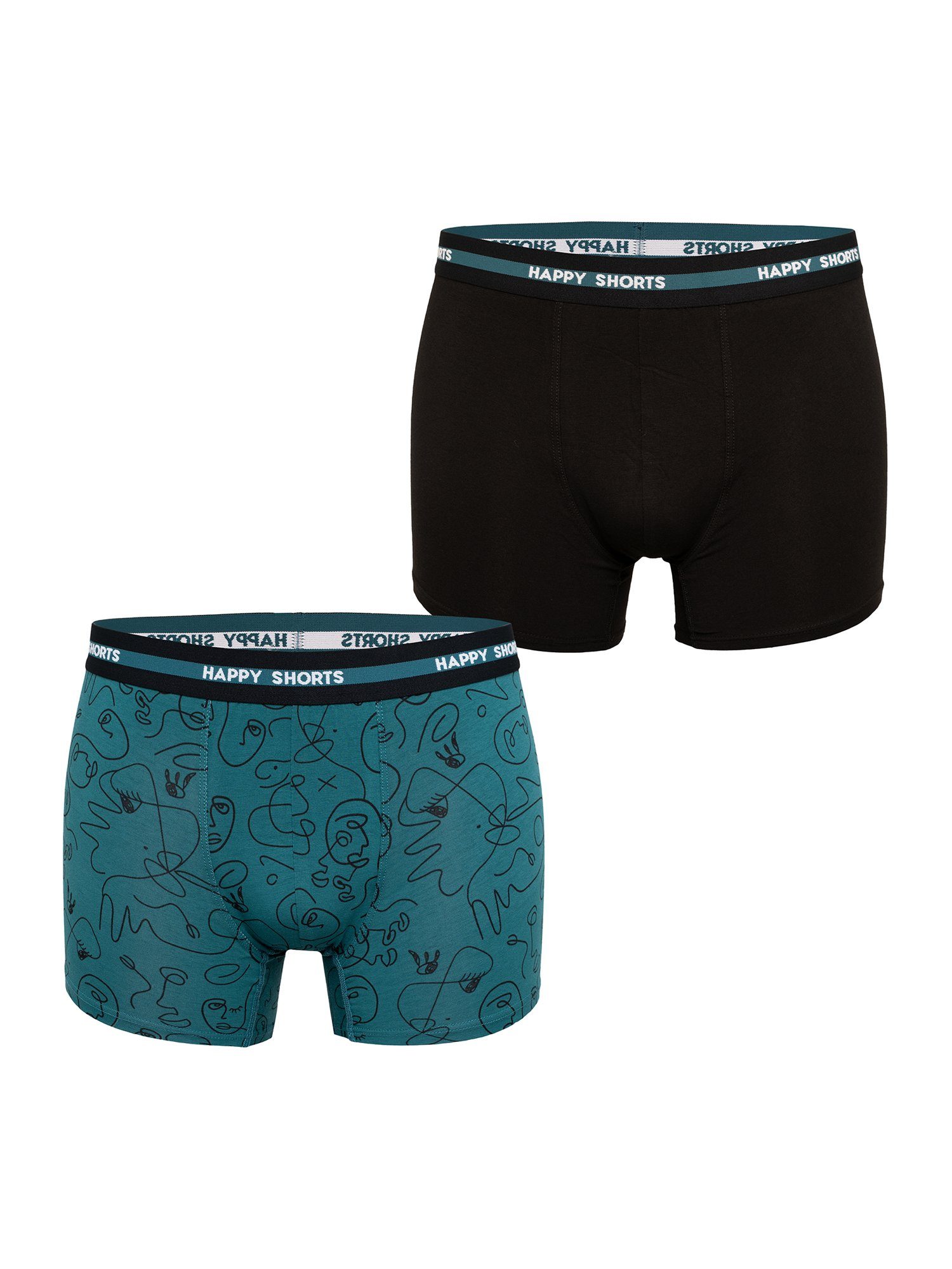 HAPPY SHORTS Retro Boxer (2-St) Painting Abstract Print Sets