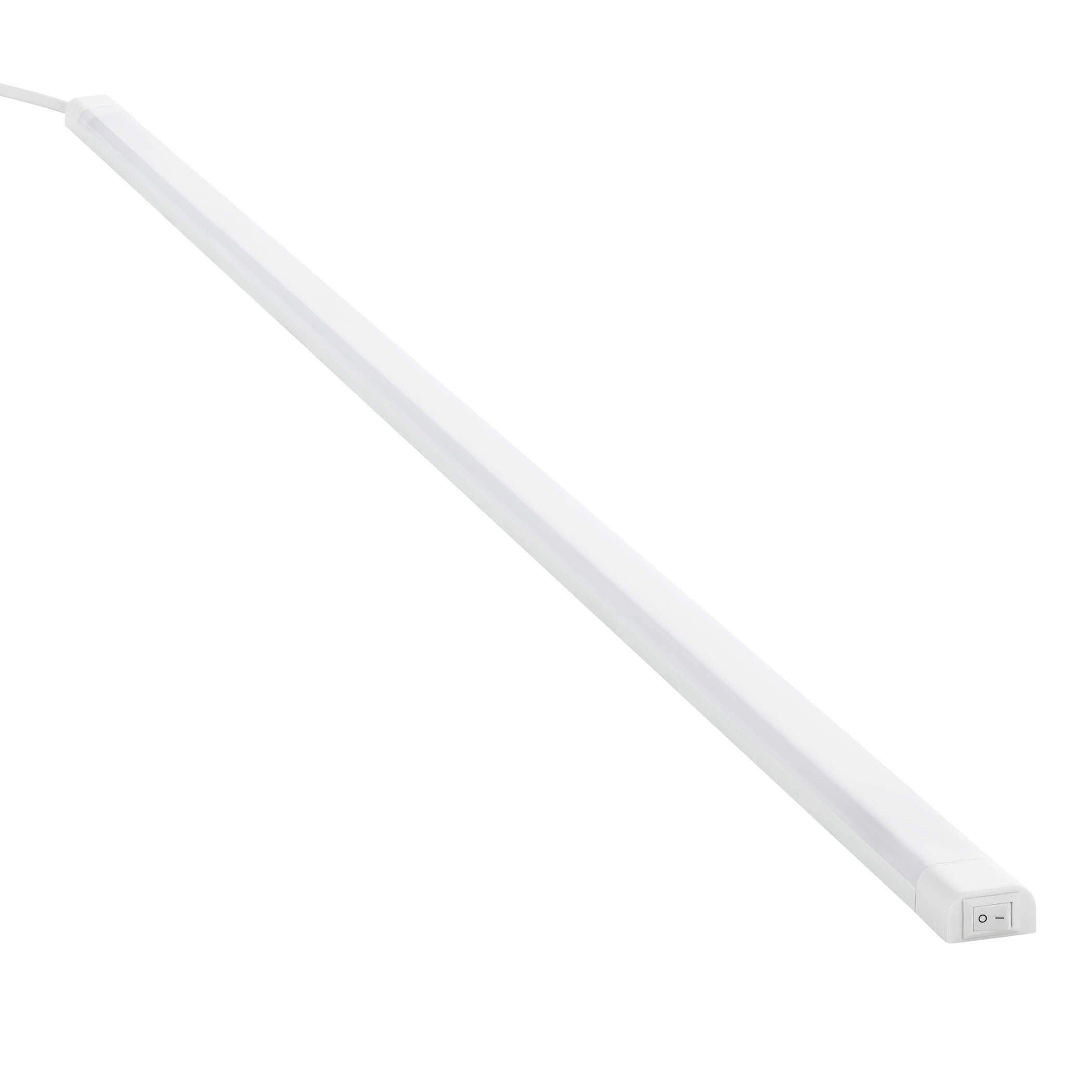 SEBSON Aufbauleuchte LED Unterbauleuchte 80cm, 12W, 1000lm, neutralweiß, Stecker & Schalter