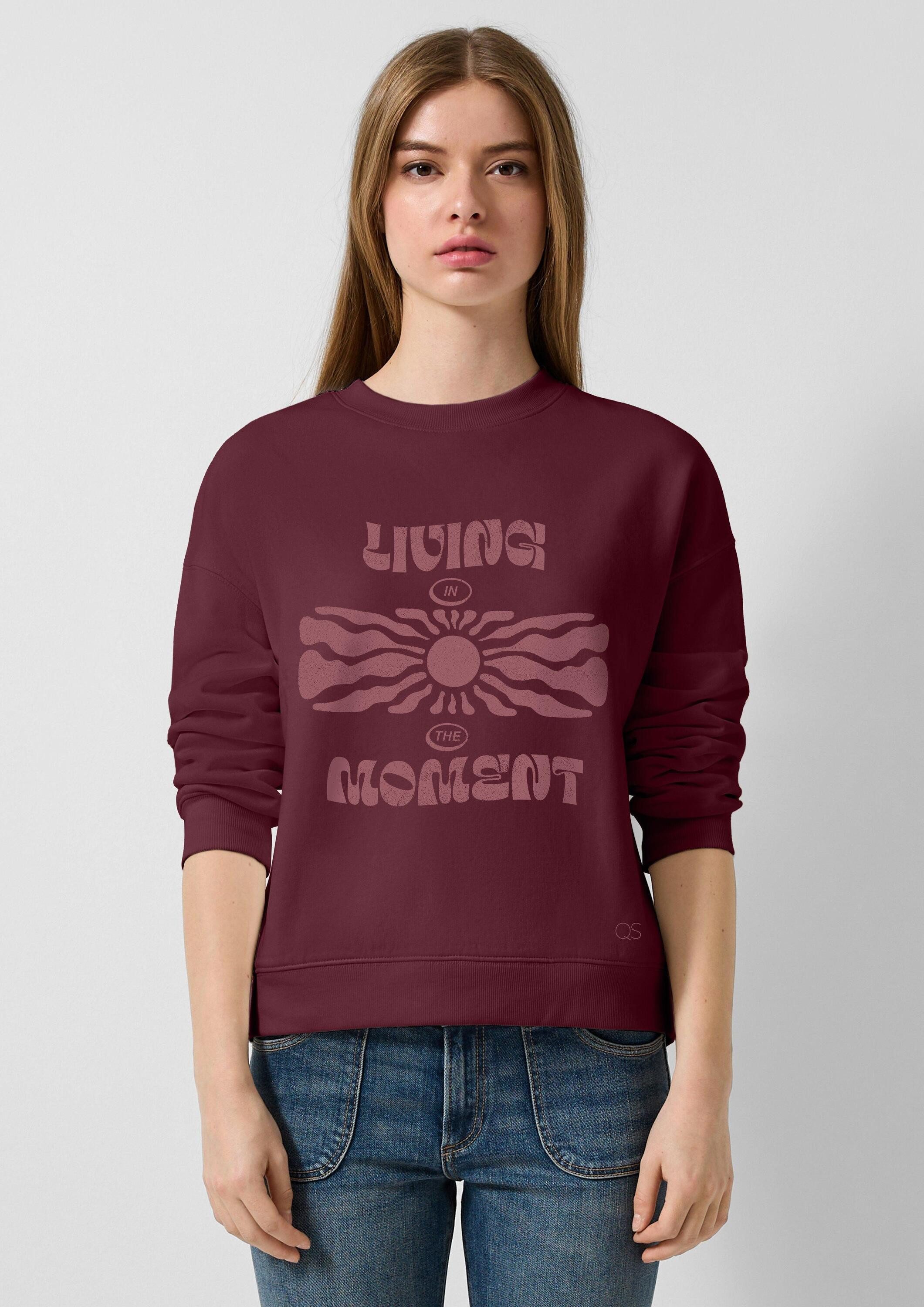QS Sweatshirt Sweatshirt Weiches Sweatshirt mit Print günstig online kaufen