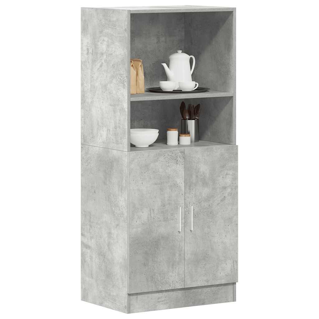 vidaXL Schrankmodule Küchenschrank Betongrau 57x41,5x131,5 cm Holzwerkstoff günstig online kaufen