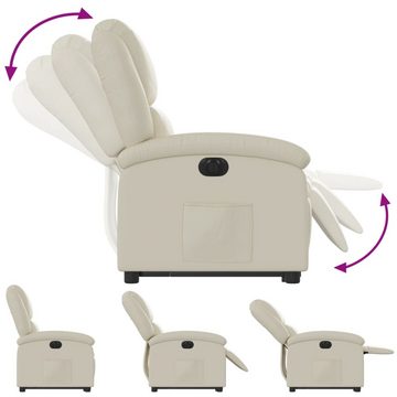 vidaXL Sessel Relaxsessel mit Aufstehhilfe Elektrisch Creme Kunstleder (1-St)