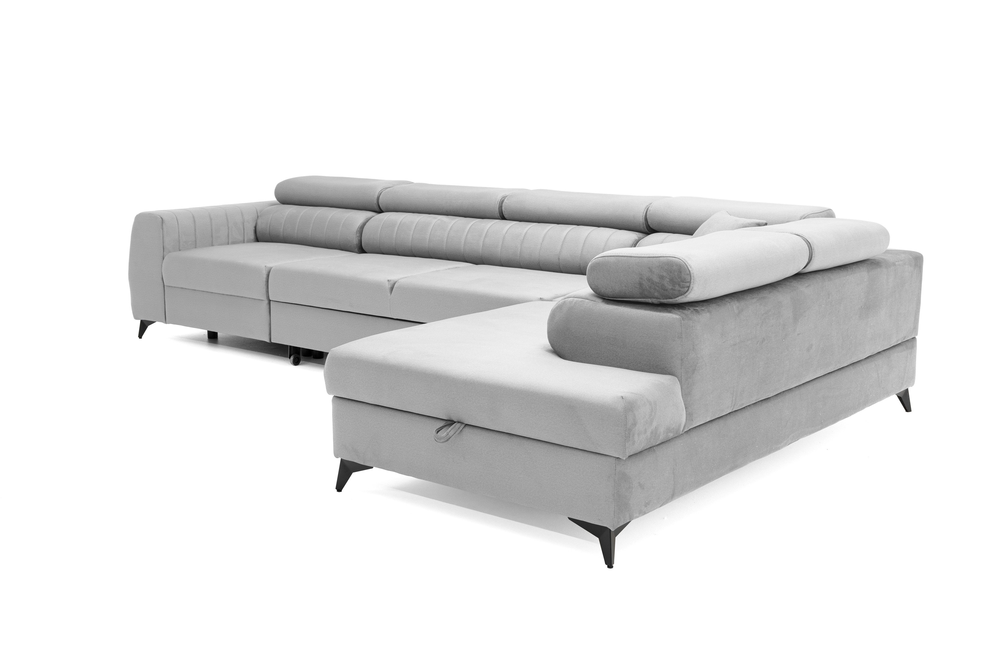 Muffo Ecksofa Piero maxi, mit Schlaffunktion und Bettkasten, Verstellbare K günstig online kaufen
