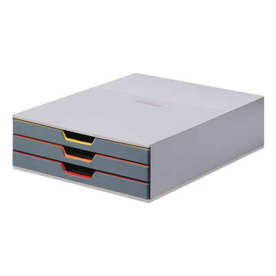 DURABLE Schubladenbox VARICOLOR® 3, mit 3 Schubladen, geschlossen, stapelbar