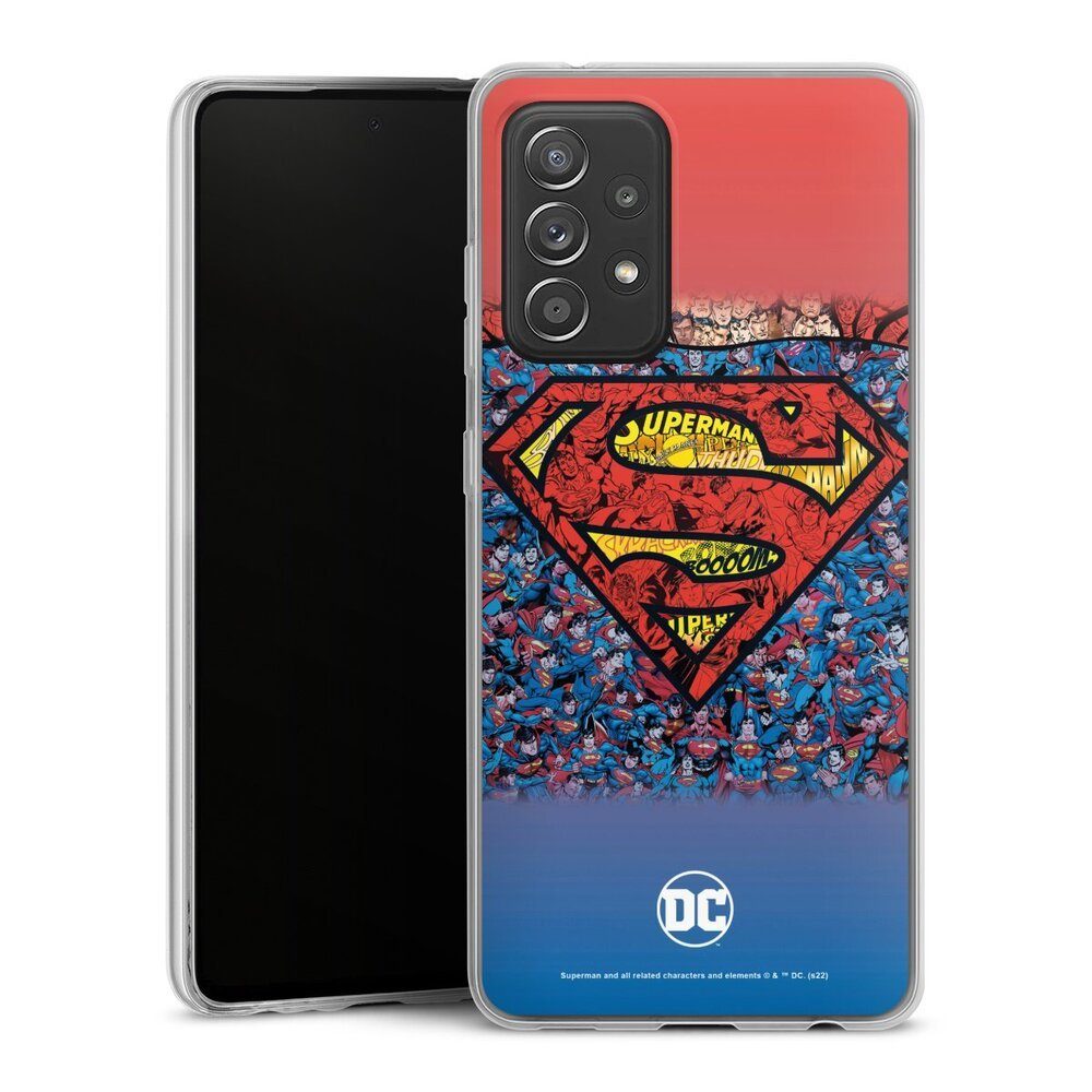 DeinDesign Handyhülle Superman Offizielles Lizenzprodukt Logo Superman Logo Mosaic, Samsung Galaxy A52 Slim Case Silikon Hülle Ultra Dünn Schutzhülle