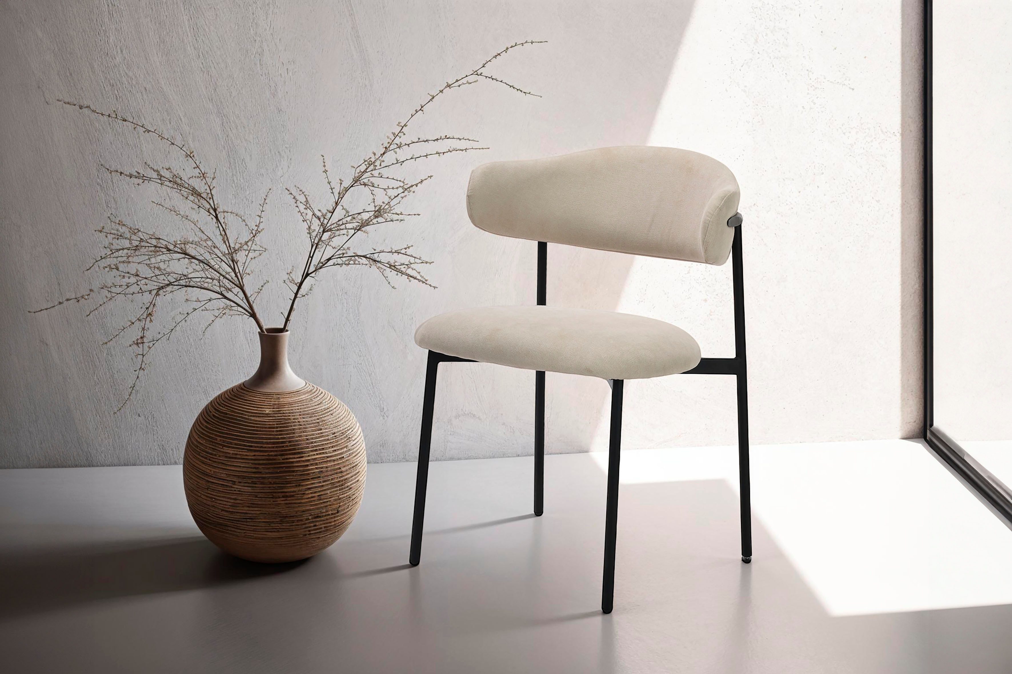 byLIVING Esszimmerstuhl Jersey (2er-Set) (Set), Gestell Metall schwarz, Küc günstig online kaufen