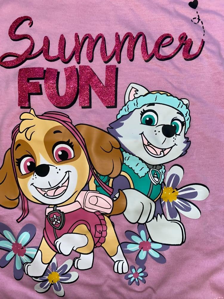 PAW PATROL T-Shirt PAW PATROL Mädchen T-Shirt Rosa, hellblau hellgrau Gr.98 104 110 116 128 Kinder 2 3 4 5 6 7 8 9 10 Jahre