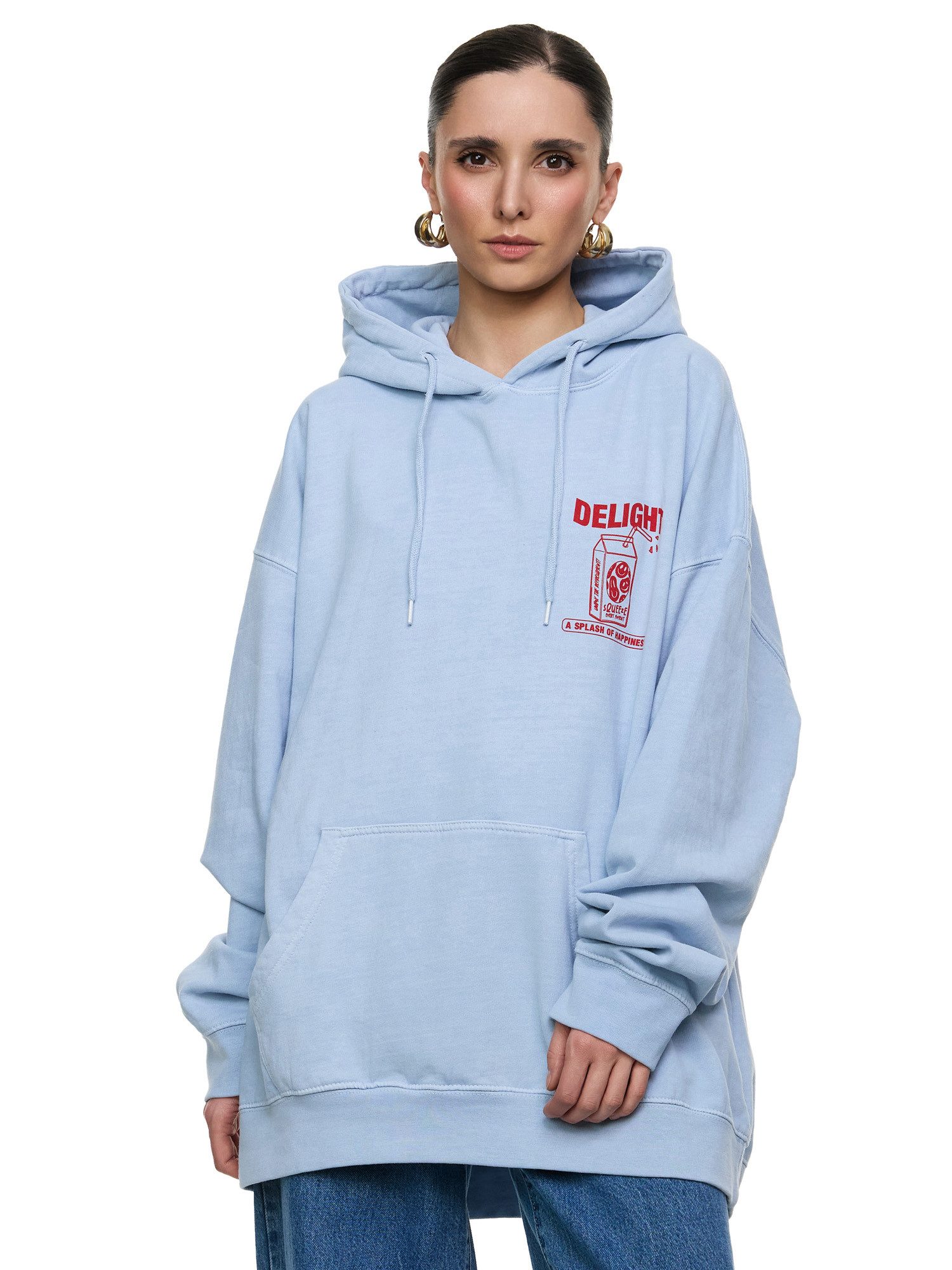Worldclassca Kapuzensweatshirt Worldclassca Oversized Print DELIGHT Hoodie günstig online kaufen