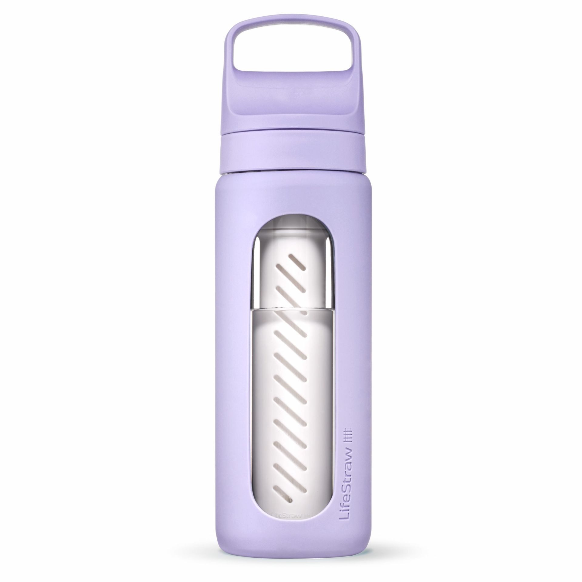 LifeStraw Trinkflasche Go Glass mit Wasserfilter, Verschluss mit Silikonmundstück BPA frei