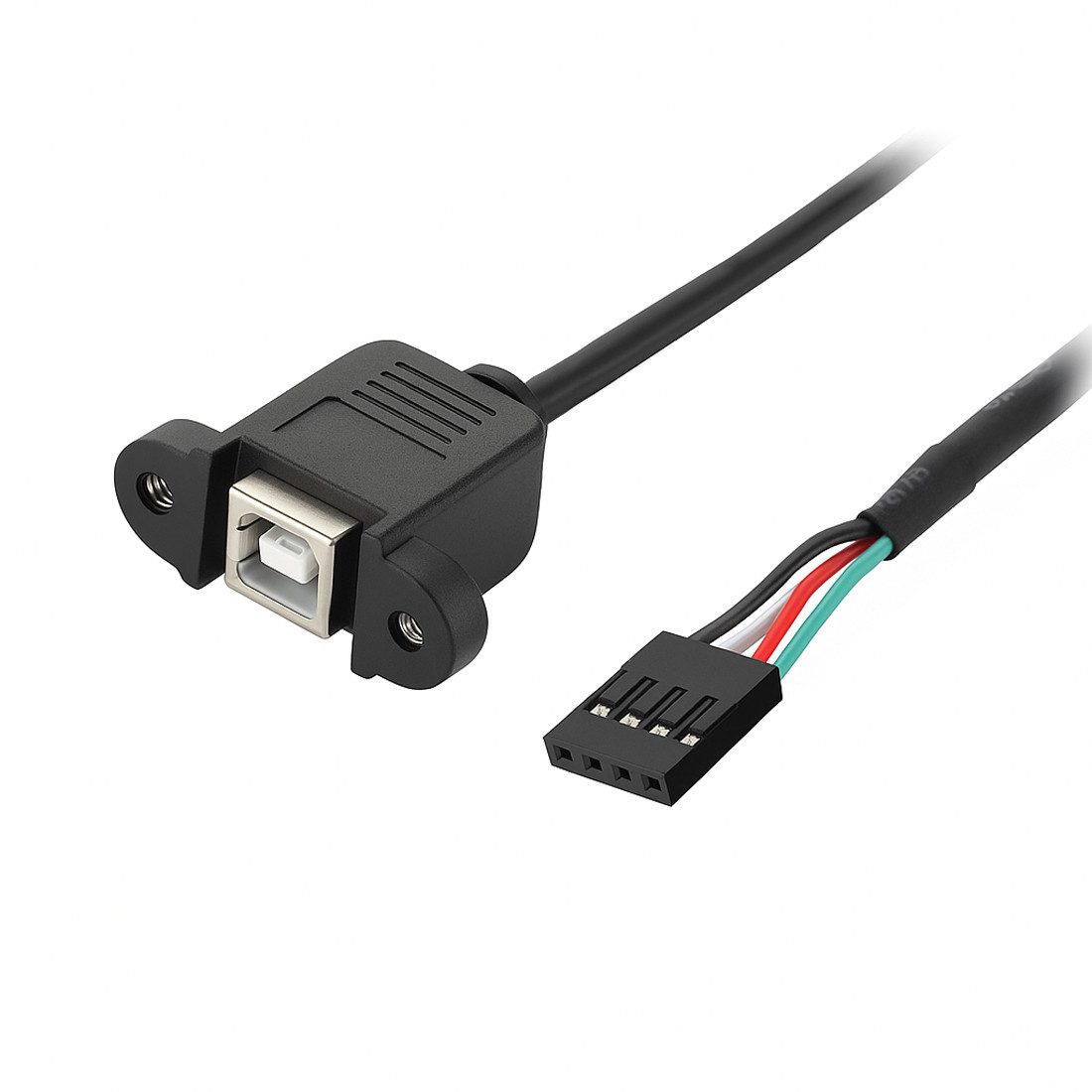 Bolwins Q84 5-Pin Mainboard-USB Adapterkabel – Header Buchse auf USB-B Computer-Kabel, USB 2.0 5-Pin Pin Header (Pfostenstecker), USB 2.0 Typ-B Buchse (festbar) (30 cm), Interner Mainboard-Anschluss, festbare Typ-B-Buchse