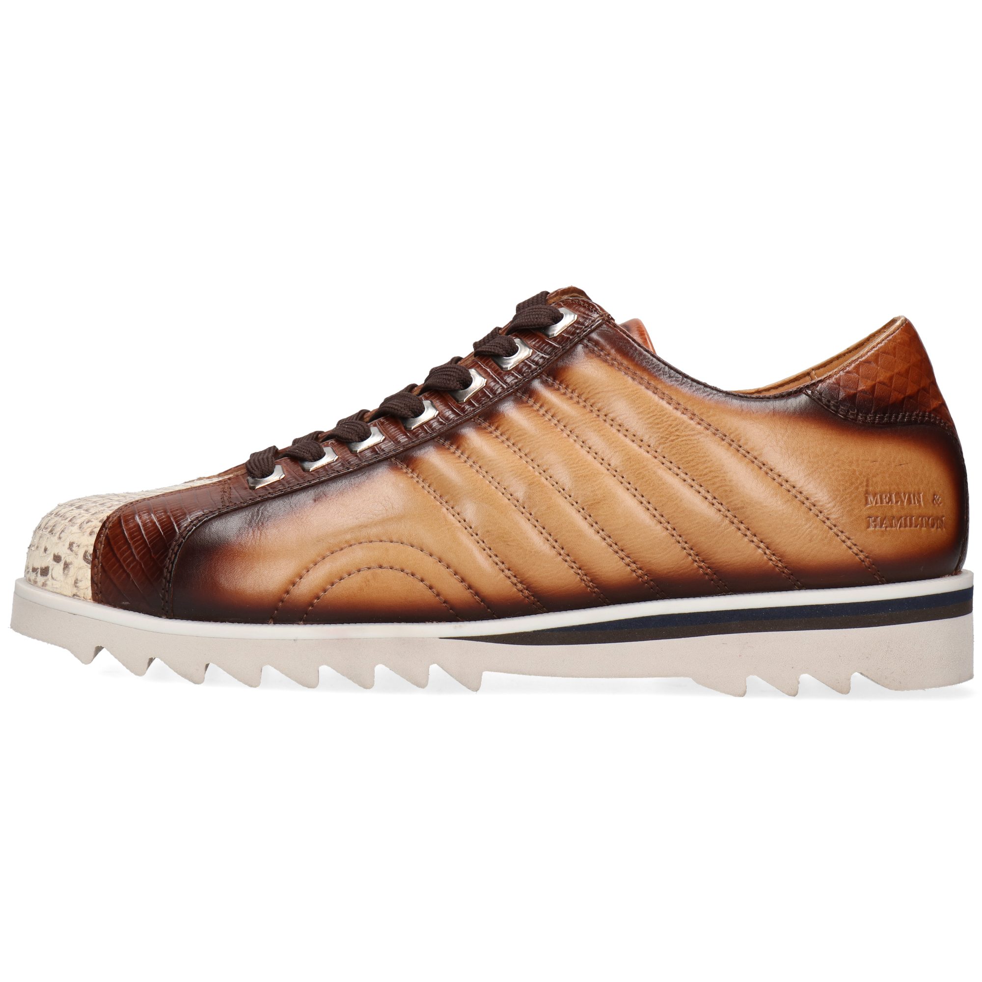 Melvin & Hamilton Hadrian 2 Leder-Sneakers für Herren Sneaker Plateausohlen, Echtes Leder, Herausnehmbare Innensohle