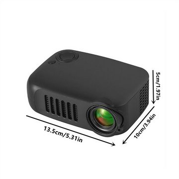 yozhiqu HD Tragbarer Mini-Projektor LED USB HDMI AV Heimkino Cinema Portabler Projektor (Kompakter und tragbarer,für ein beeindruckendes Heimkinoerlebnis)