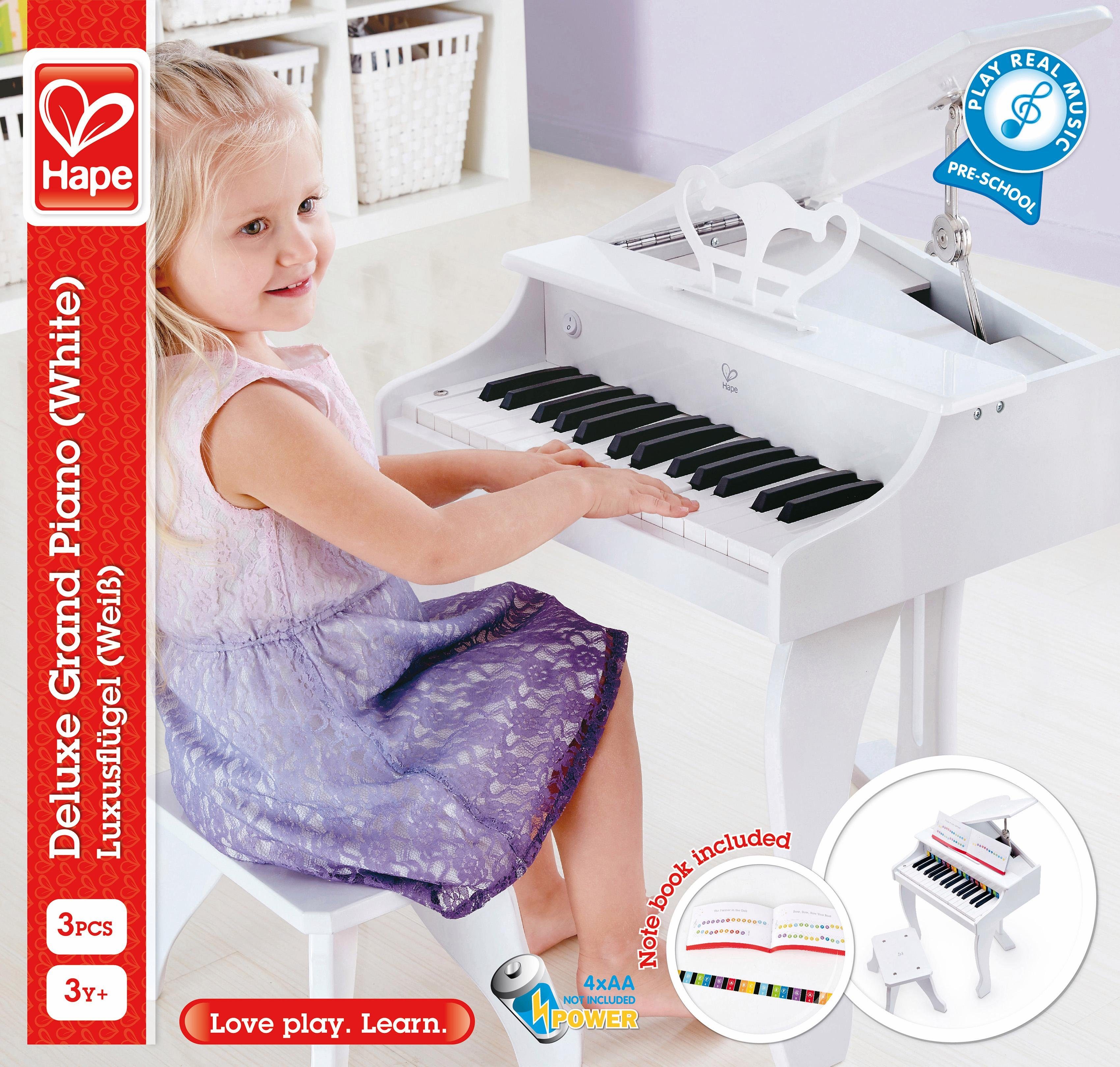 Hape Spielzeug-Musikinstrument Luxusflügel, weiß