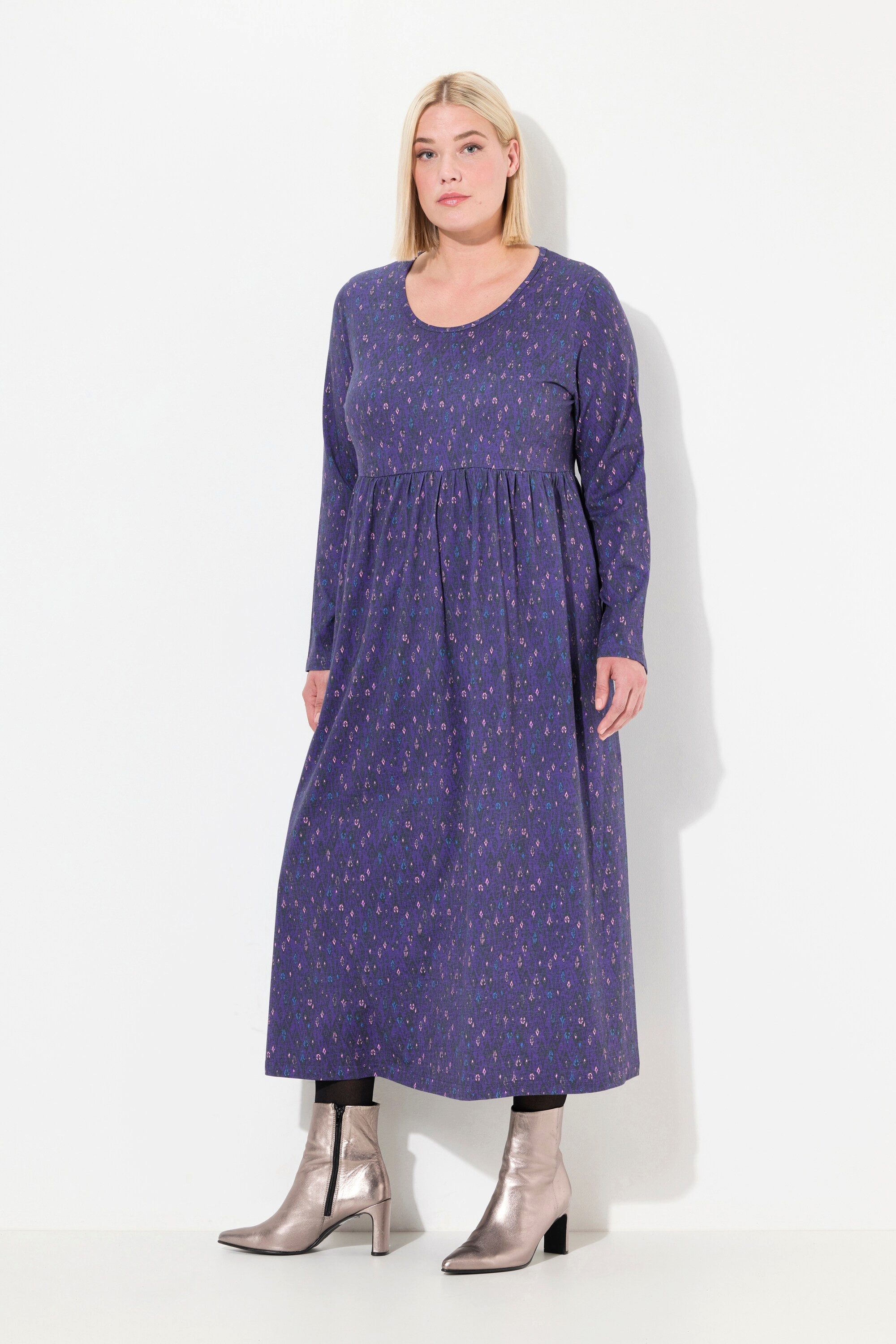 Ulla Popken Maxikleid Jerseykleid grafischer Druck günstig online kaufen