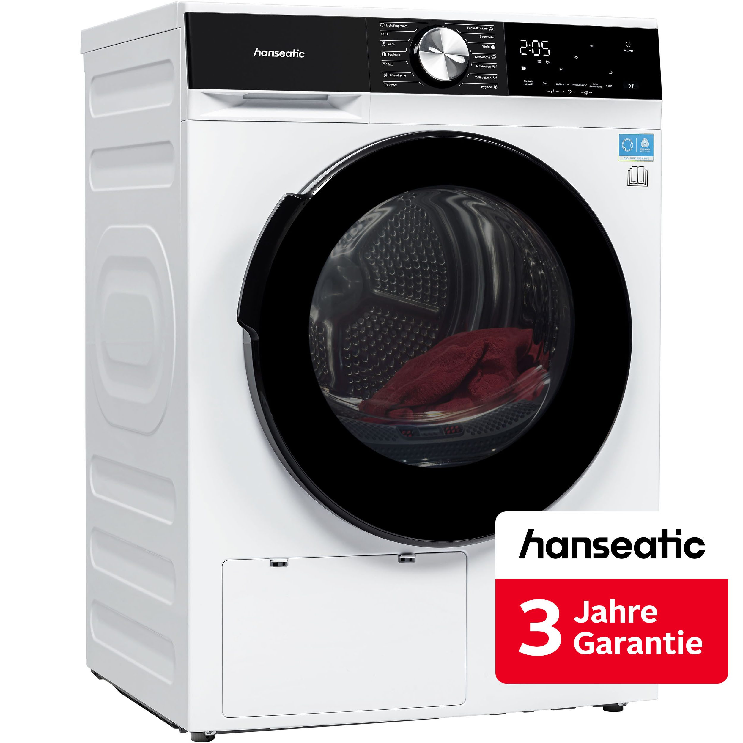 Hanseatic Wärmepumpentrockner HWT9AGT, inkl. 3 Jahre Herstellergarantie