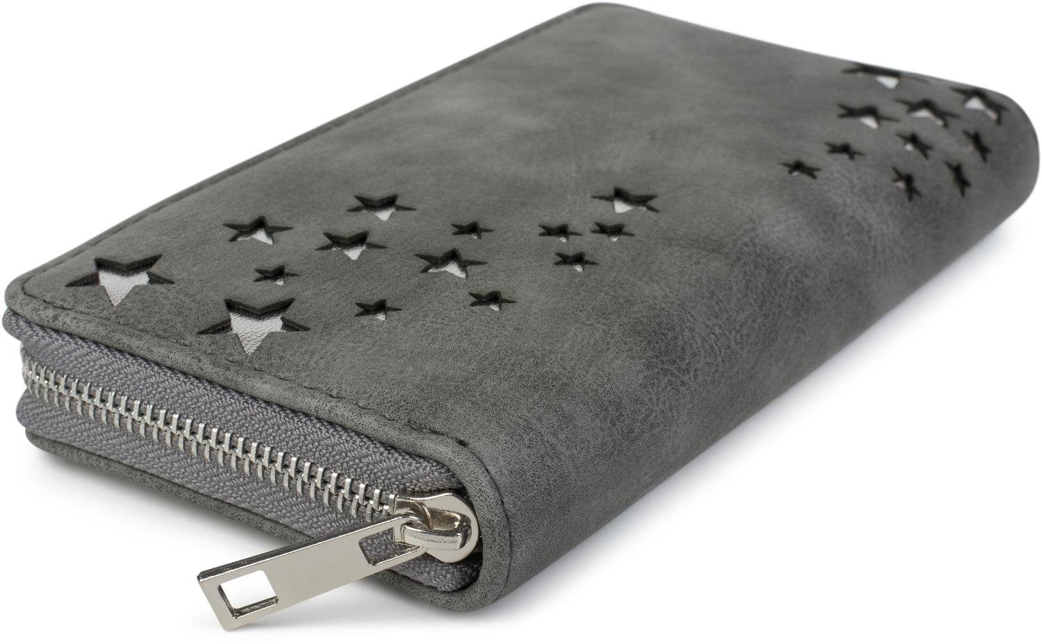 styleBREAKER Geldbörse Geldbörse mit Stern Cut Out (1-tlg) günstig online kaufen