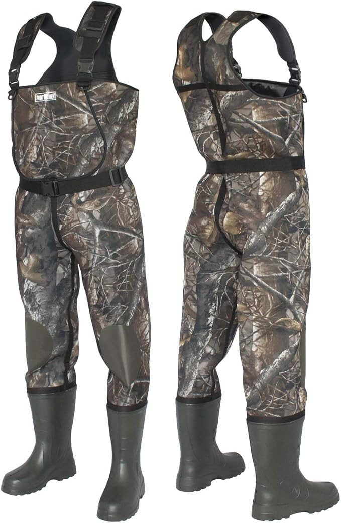 Fortmen Wathose Neopren 5mm Herren mit Stiefel wasserdicht Anglerhose