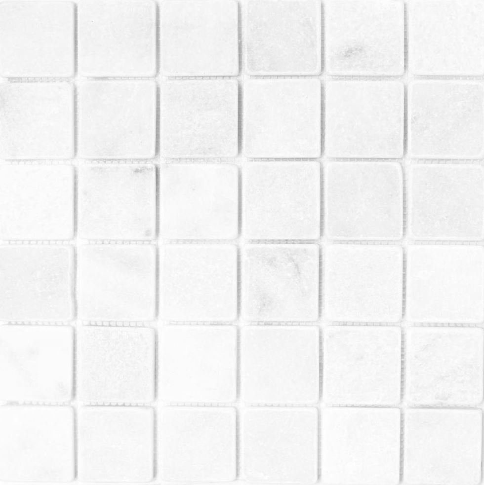 Mosani Bodenfliese Marmormosaik Mosaikfliesen weiß matt / 10 Matten