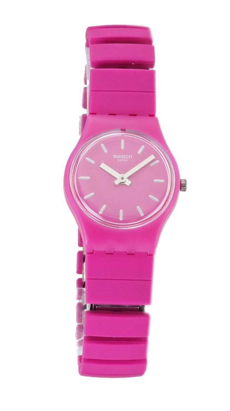 Swatch Quarzuhr Swatch Damen Quarz Uhr LP149B FLEXIPINK X73, (Silber)