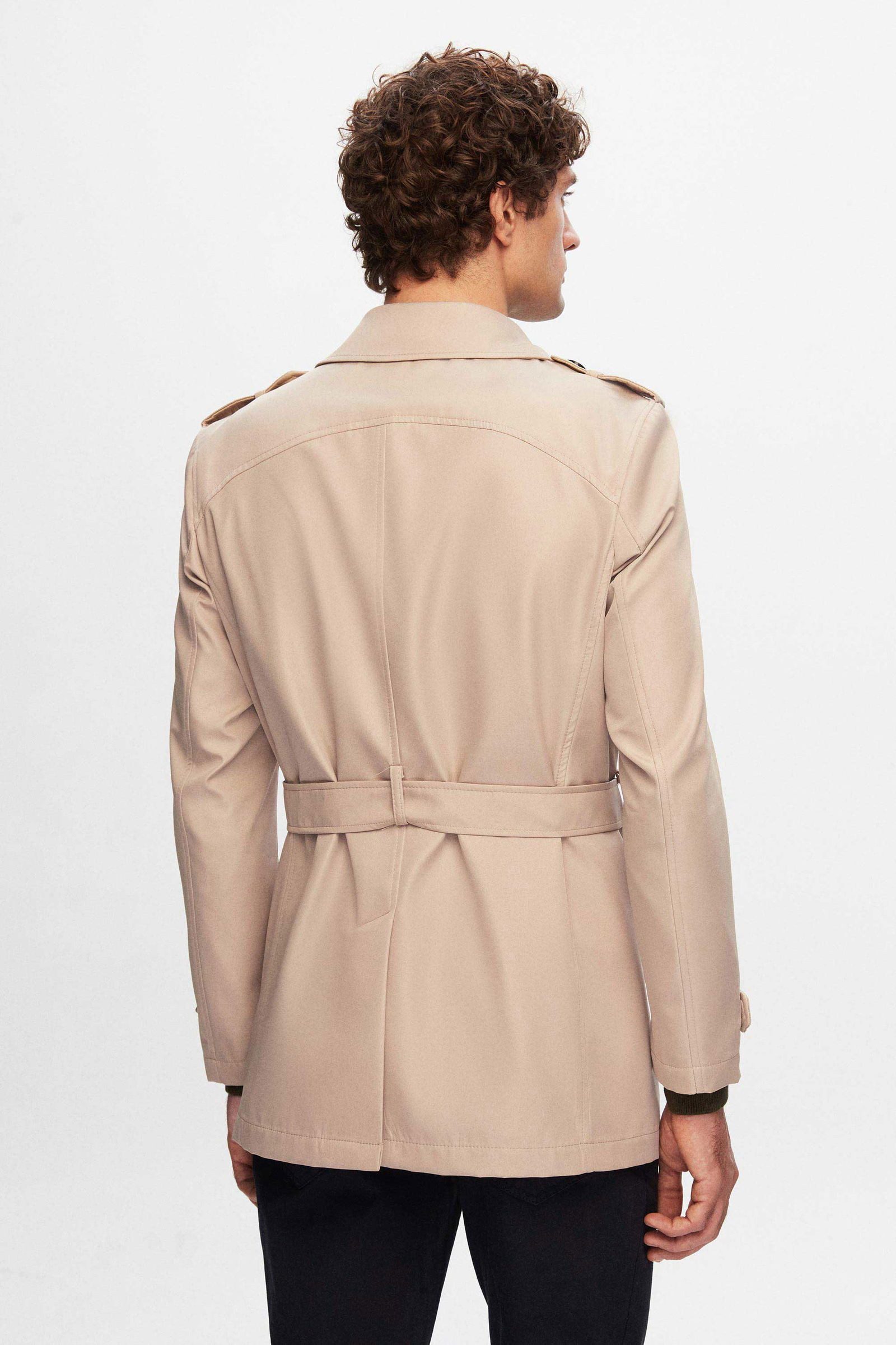 D'S DAMAT Trenchcoat Ds Damat Regular Fit Epaulette Belted Top Coat/Trenchcoat