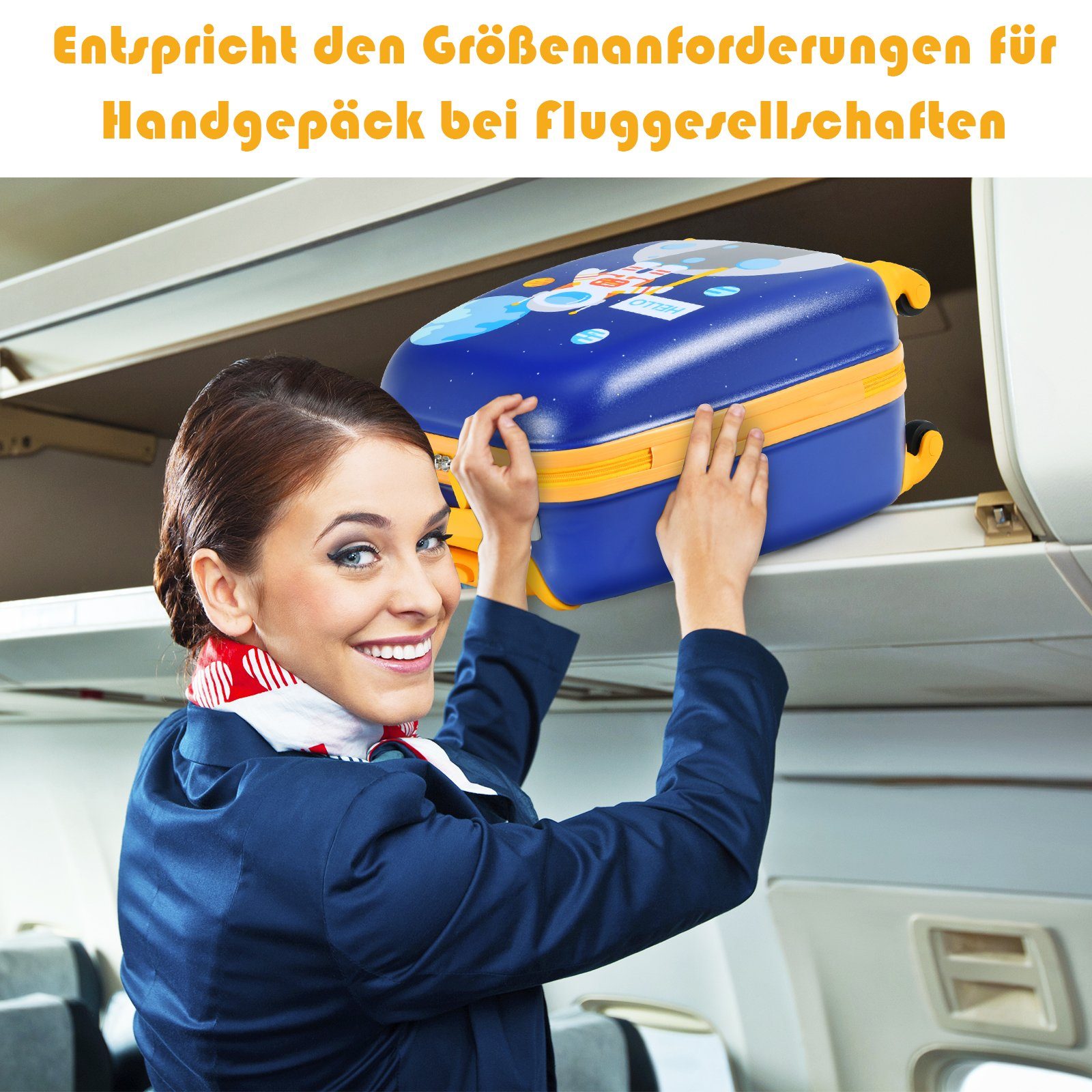 COSTWAY Kinderkoffer 2tlg Kinderkoffer, mit Rucksack