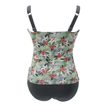 petit amour Umstandstankini ALENA Tukan-Hawaii Druck F/G Cup (Set, 2-St., Tankinitop & Bikinislip), Design made in Germany, stylish & bequem & langlebig