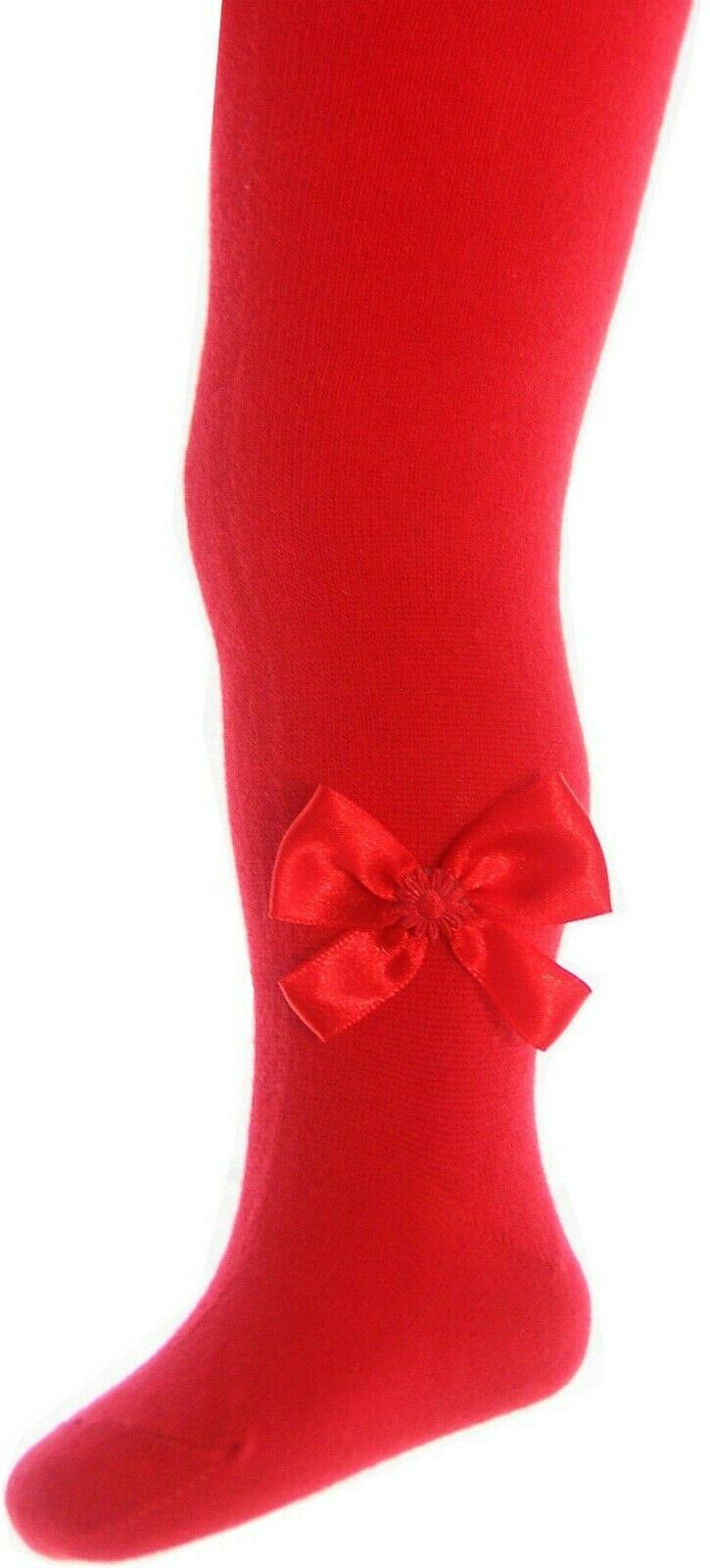 La Bortini Strumpfhose Strumpfhose in Rot mit Schleife elastisch, weich, 50 56 62 68 74 80 86 92 98 104 110