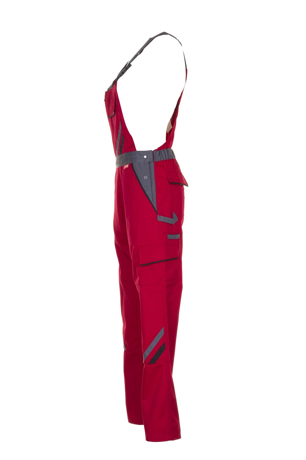 Planam Arbeitslatzhose PLANAM Damen Latzhose HIGHLINE Rot/Schiefer/Schwarz – Bild 3 von 4