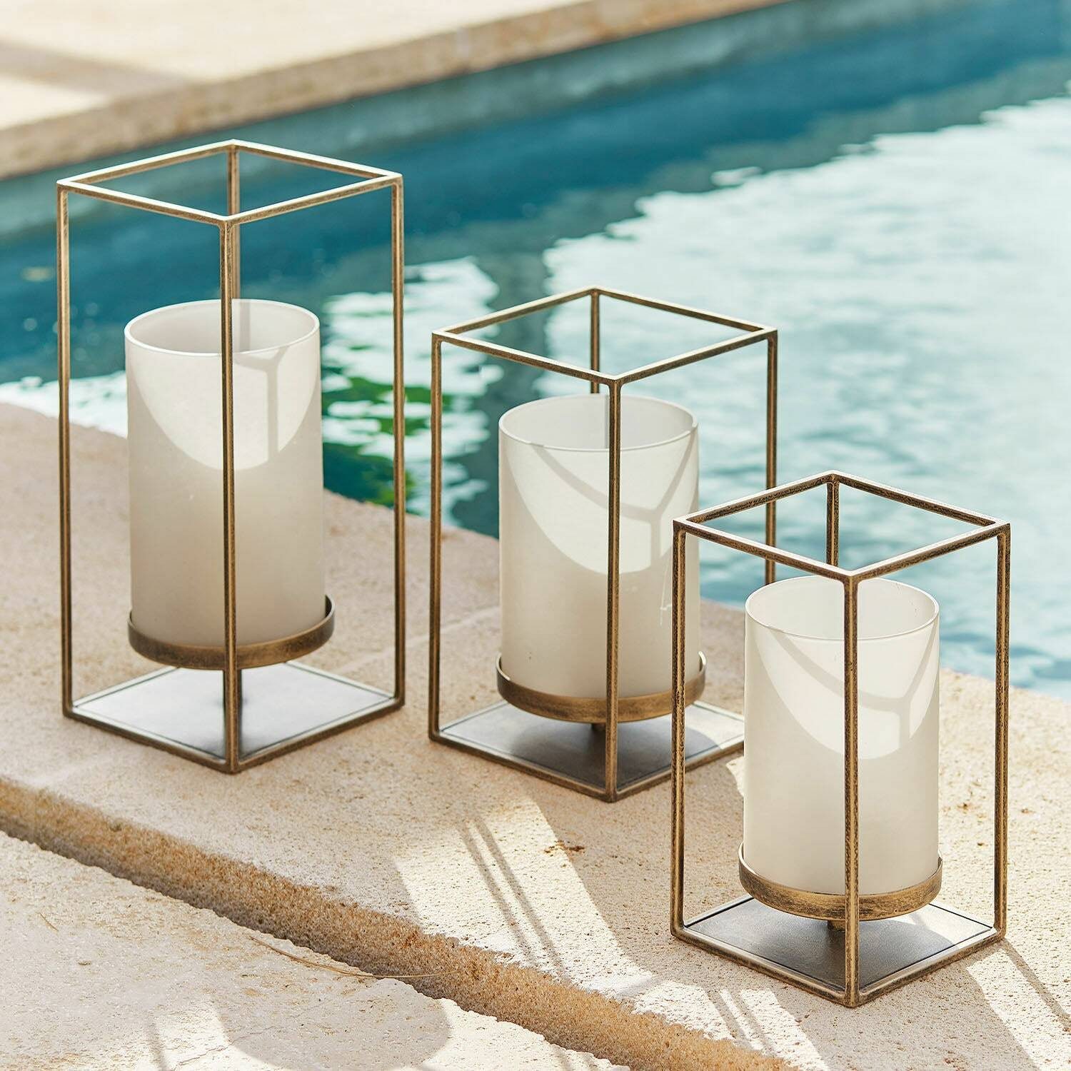 Mirabeau Windlicht Windlicht 3er Set Vauxandre antikgold (3er Set, 3er Set)