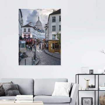 Posterlounge Poster Jan Christopher Becke, Straßen von Montmartre und Sacré-Cœur, Wohnzimmer Fotografie