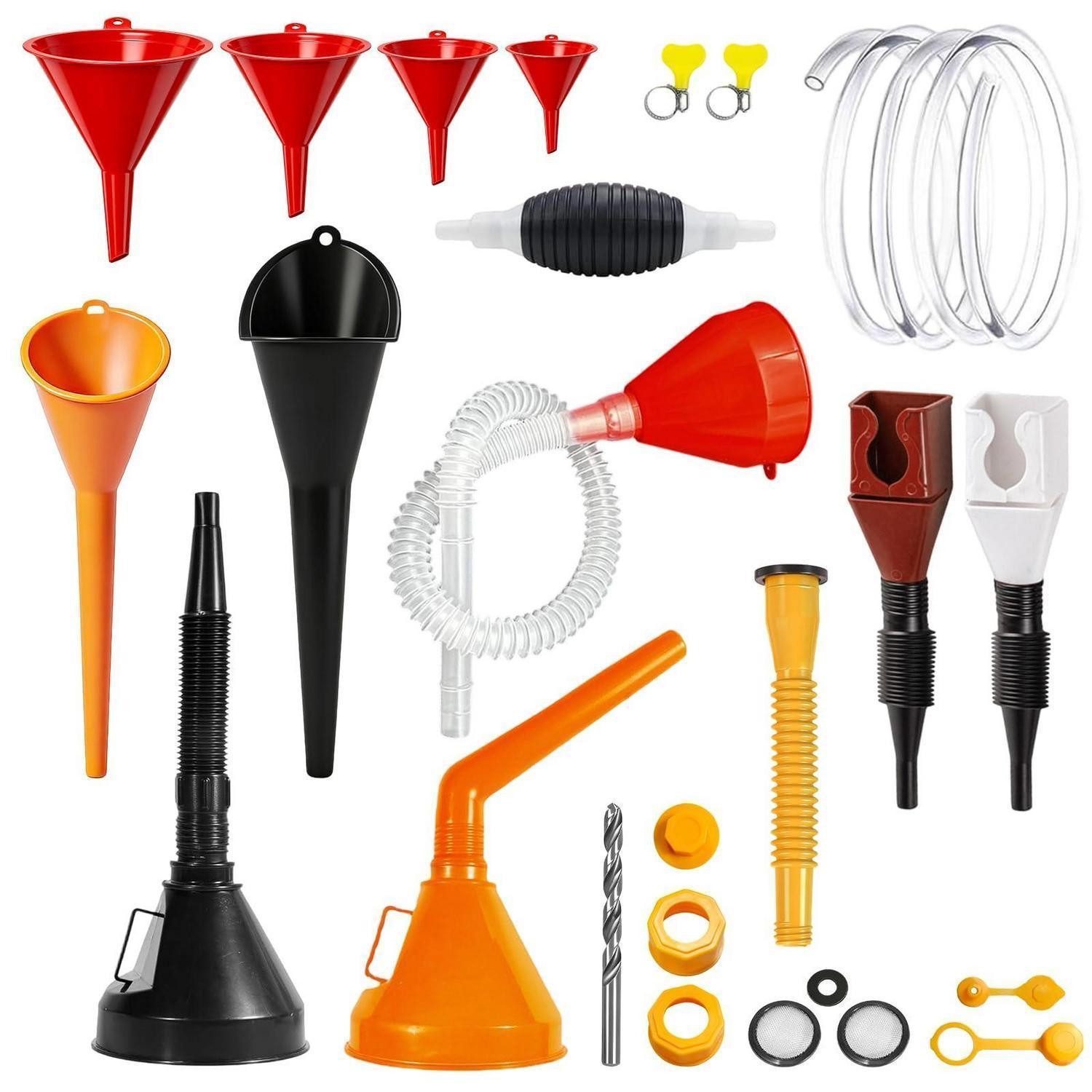 LuxusKollektion Trichter-Set 19-teilig für Öl und Kraftstoff inkl Pumpe