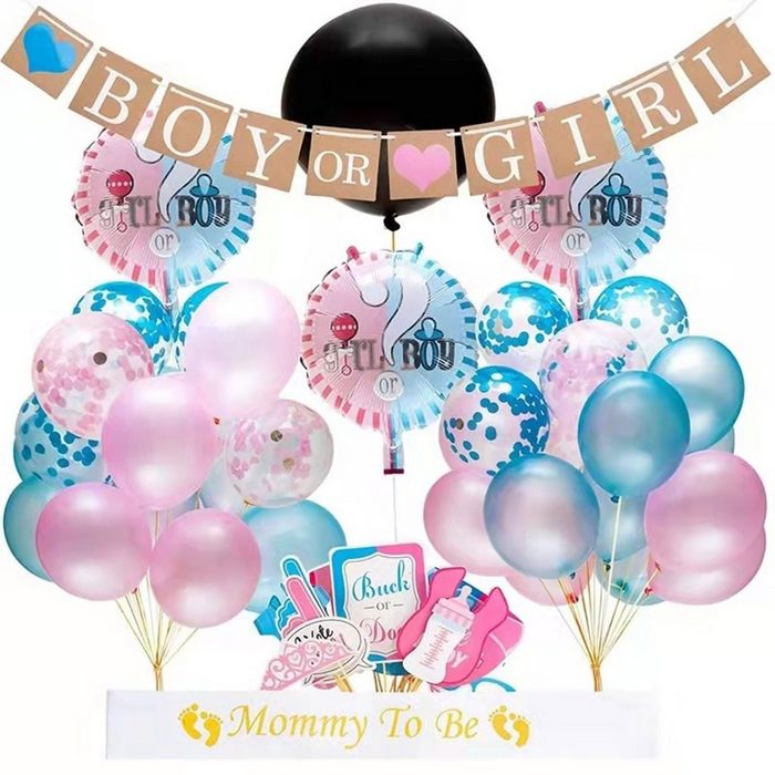 MAGICSHE Luftballon Gender Reveal Party Set Ballon Luftballons Mädchen Oder Junge Baby Shower Party überraschung Party