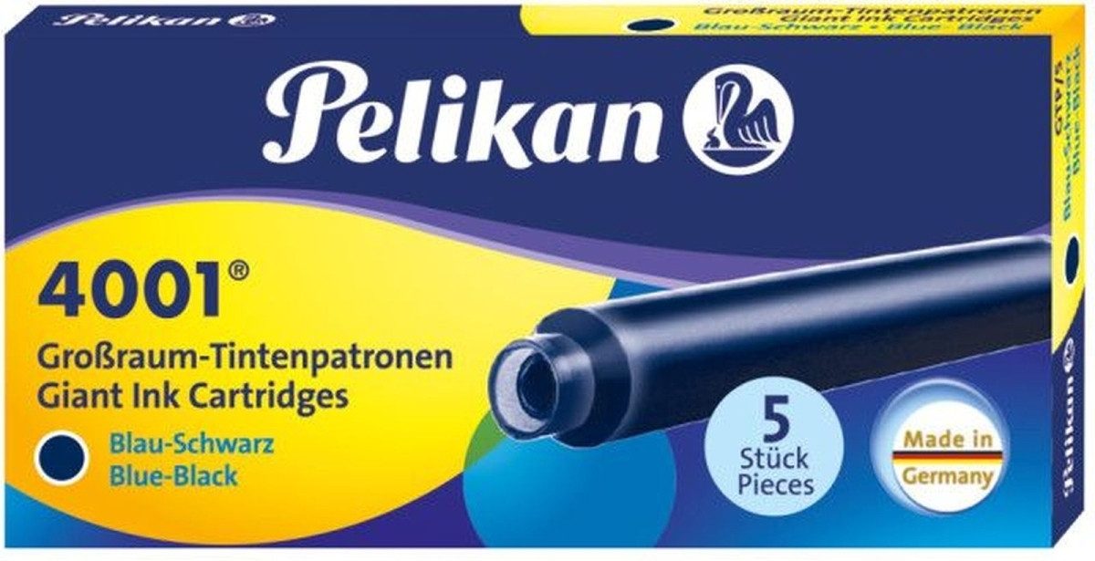 Pelikan Füllhalter Tintenpatrone 4001 GTP blau-schwarz VE=10x5 Stück