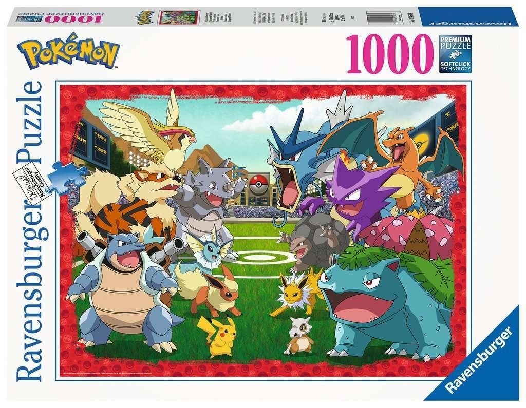 Ravensburger Пазлы Ravensburger 17453 Pokémon Kräftemessen 1000 Teile Пазлы, 1000 Пазлыteile, Made in Europe